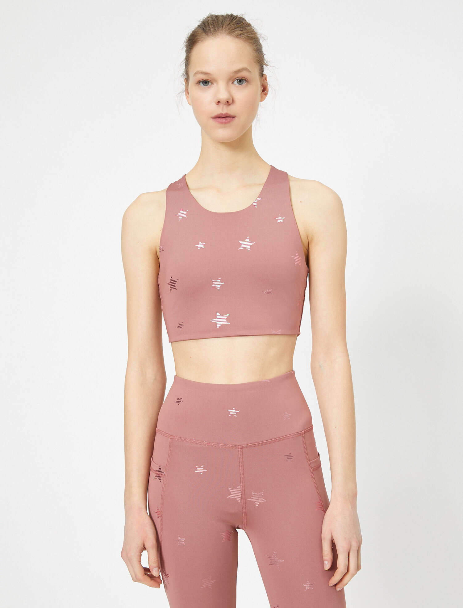 Yıldız Baskılı Sporcu Sütyeni