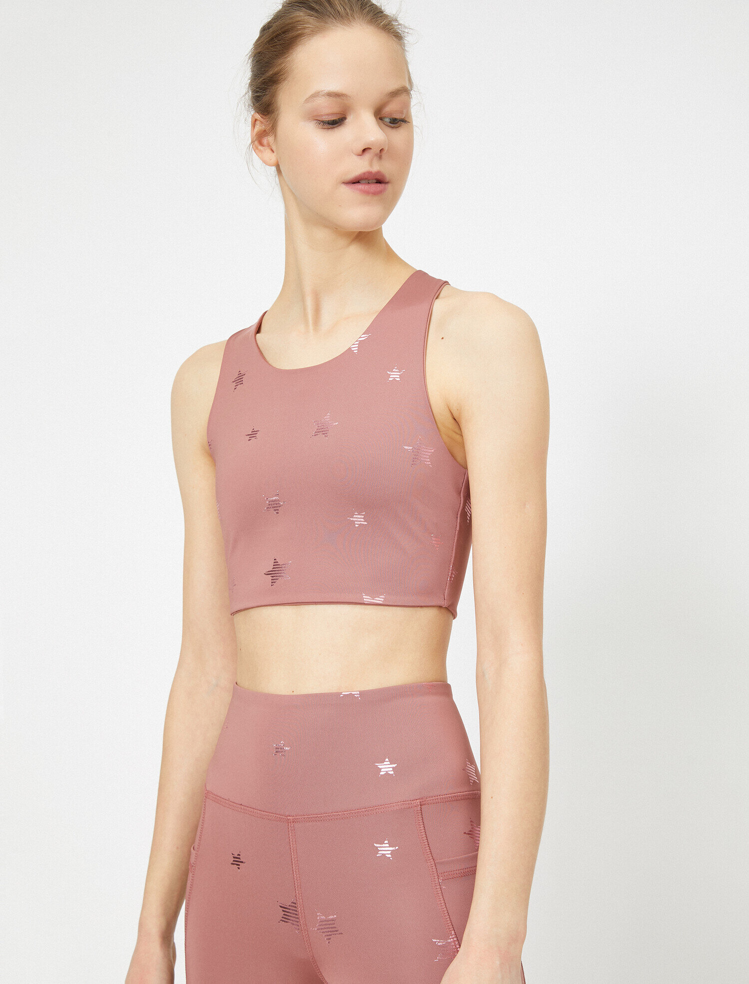 Yıldız Baskılı Sporcu Sütyeni