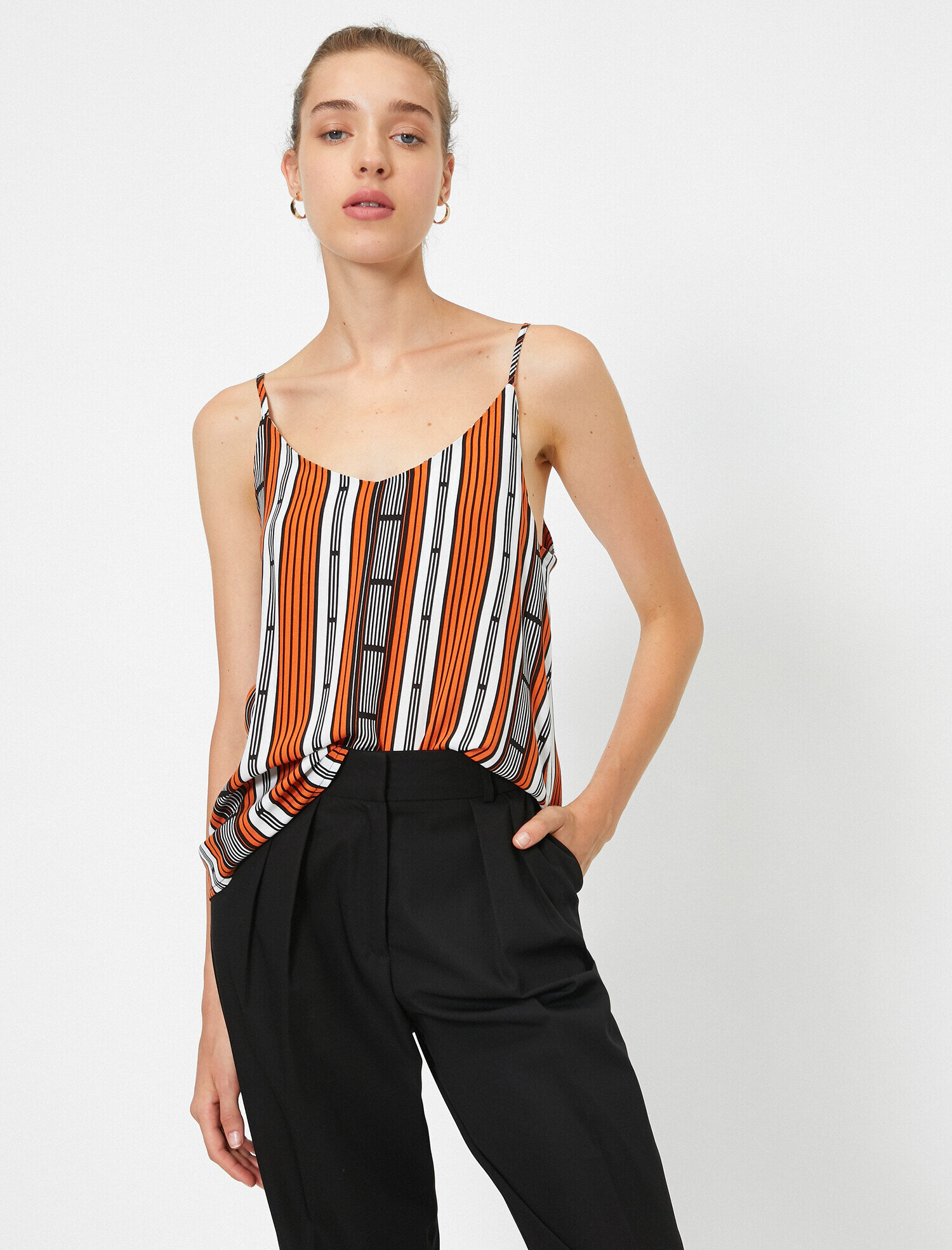   İp Askılı Çizgili Atlet