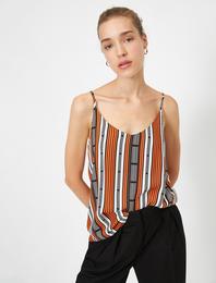 İp Askılı Çizgili Atlet