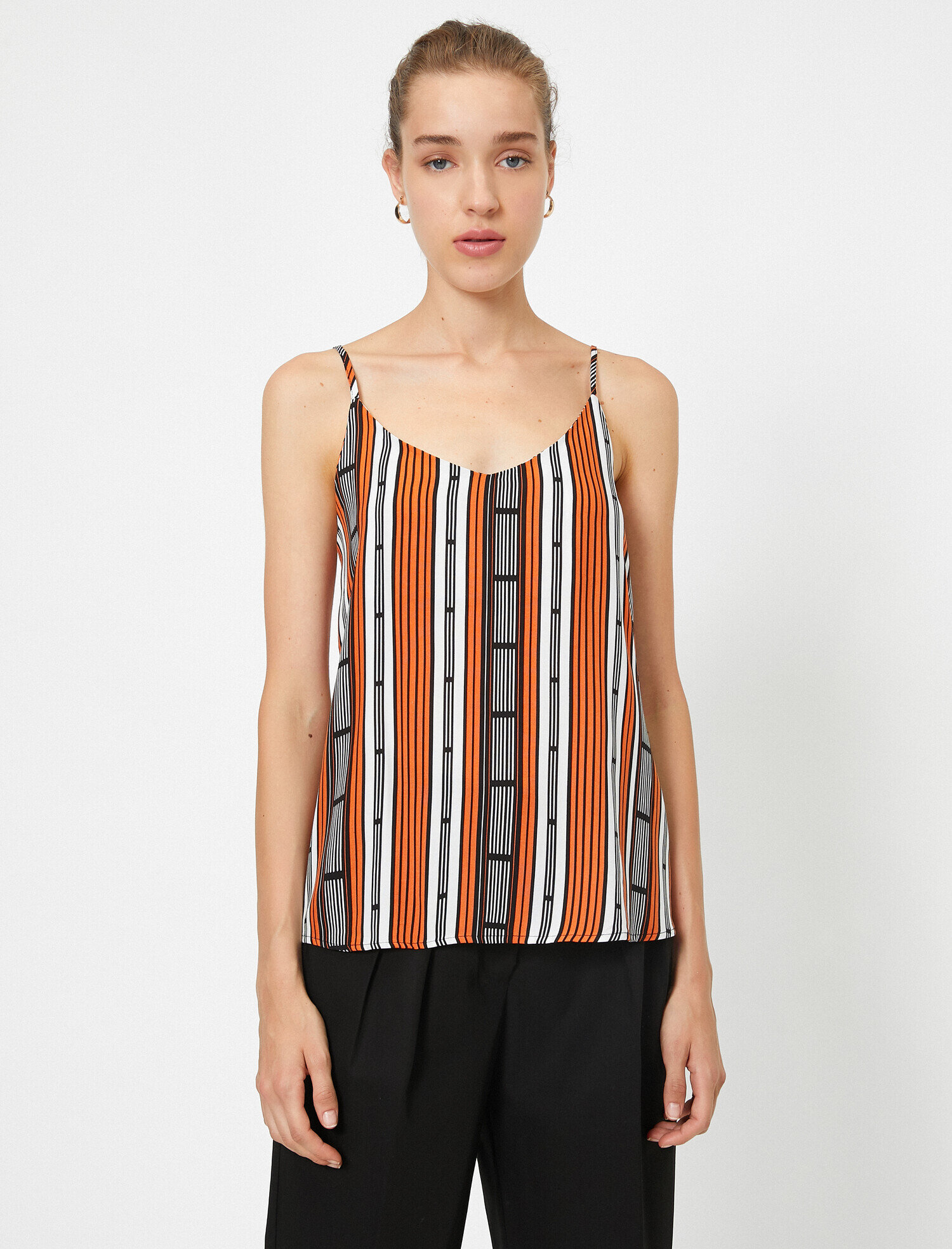   İp Askılı Çizgili Atlet