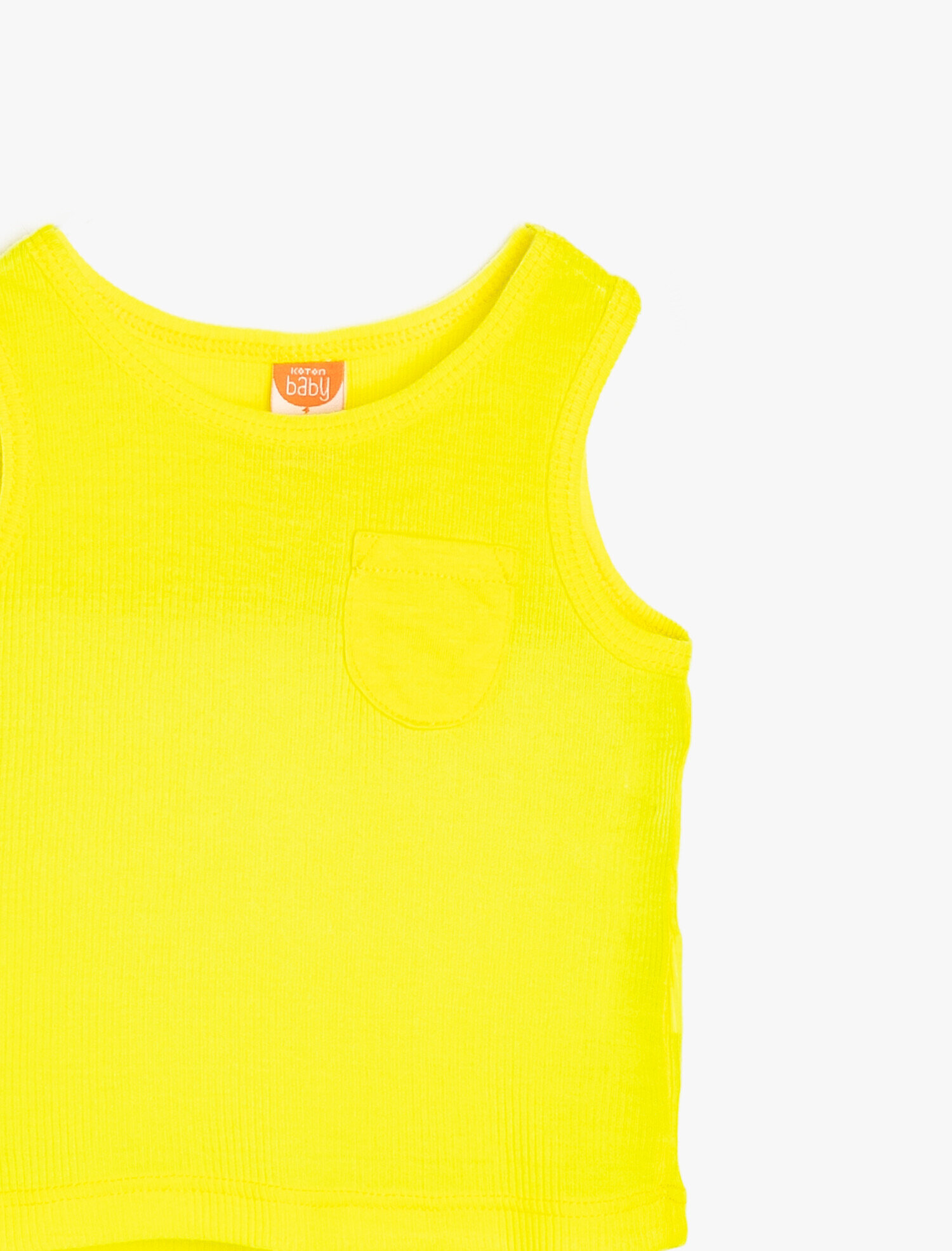  Kız Bebek Cep Detaylı Atlet Bisiklet Yaka