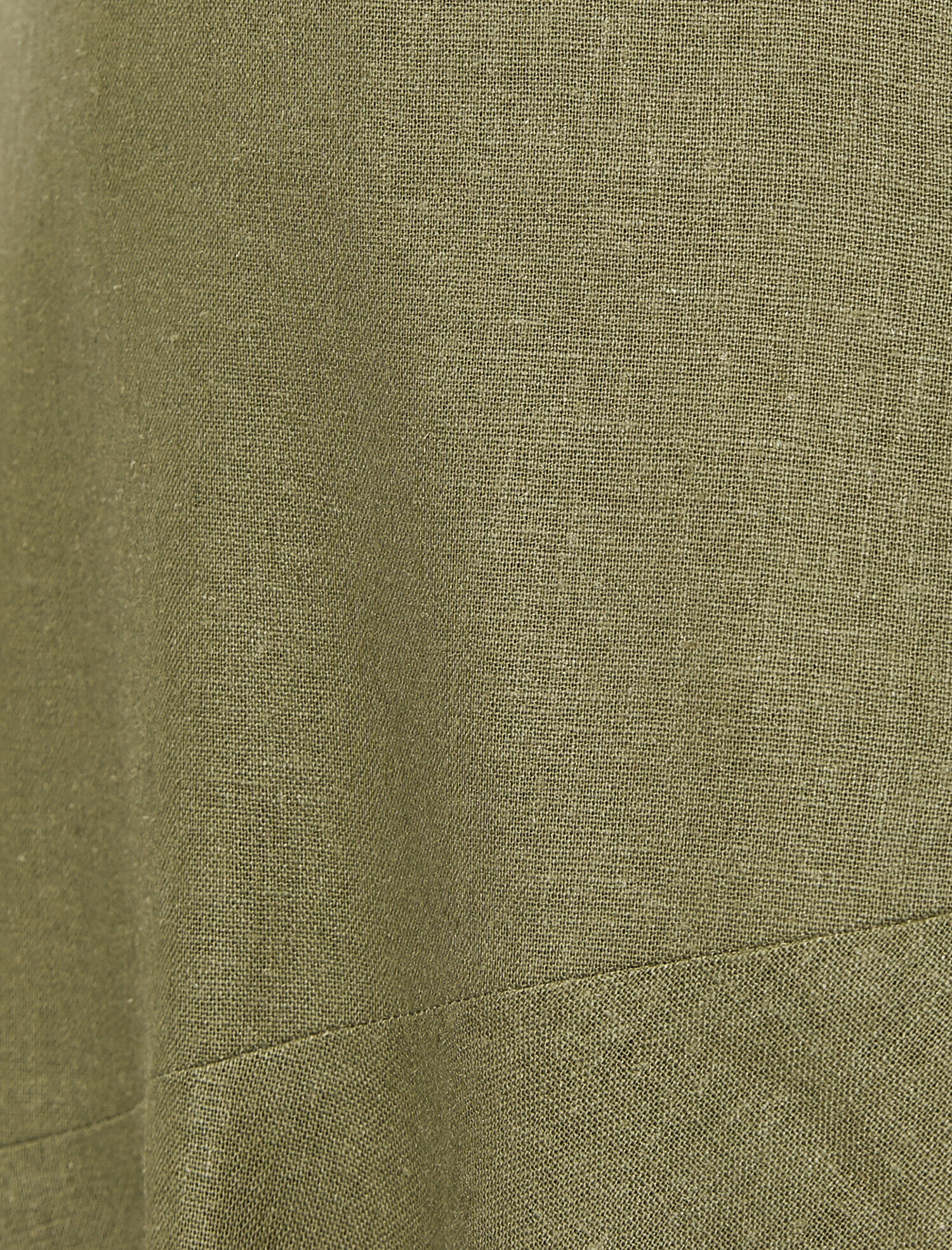   Düğme Detaylı Etek Keten Karışımlı