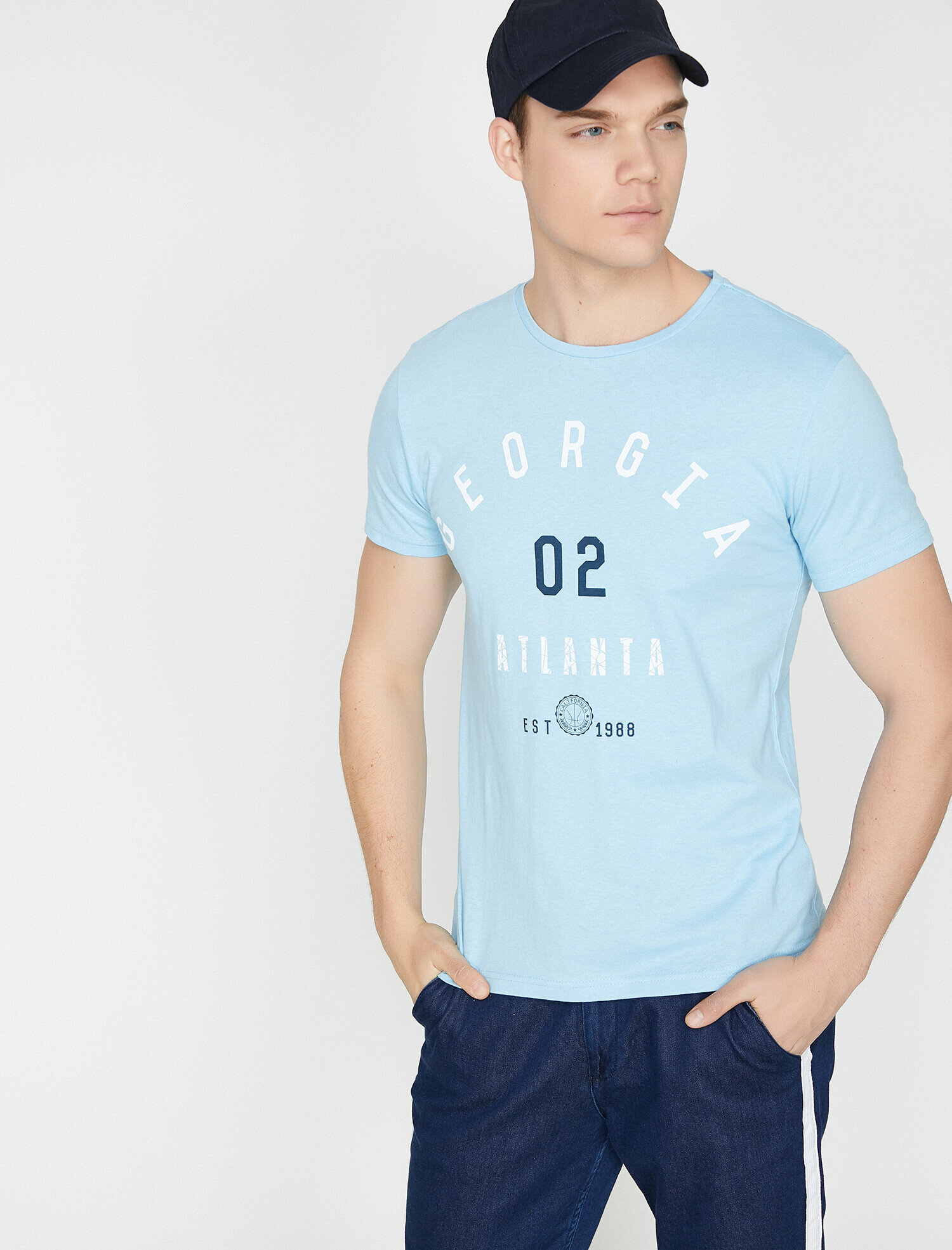 Baskılı Tişört Kısa Kollu