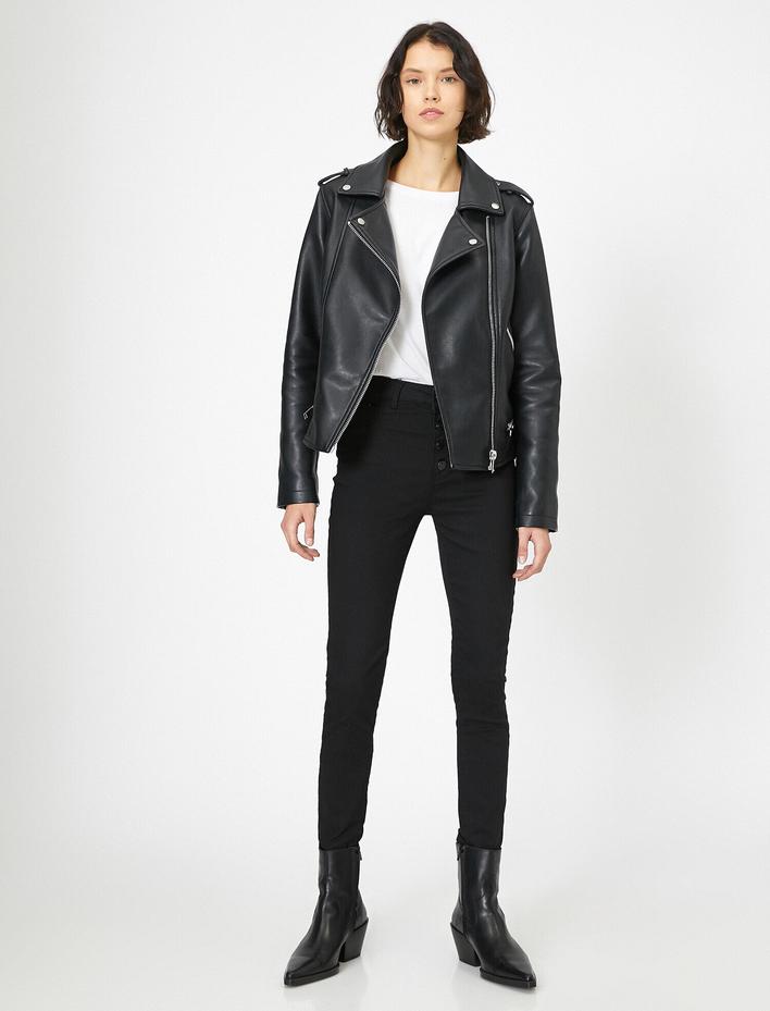  Carmen Jean - Yüksek Bel Dar Kesim Dar Paça Pantolon