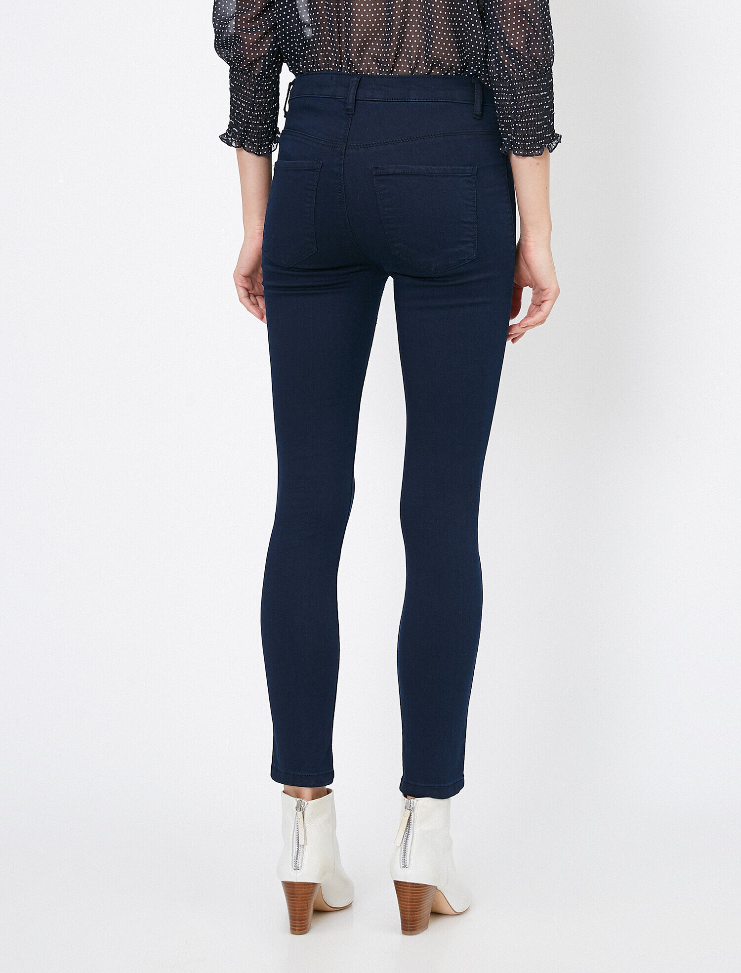   Carmen Jean - Yüksek Bel Dar Kesim Dar Paça Pantolon