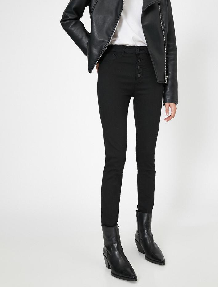  Carmen Jean - Yüksek Bel Dar Kesim Dar Paça Pantolon