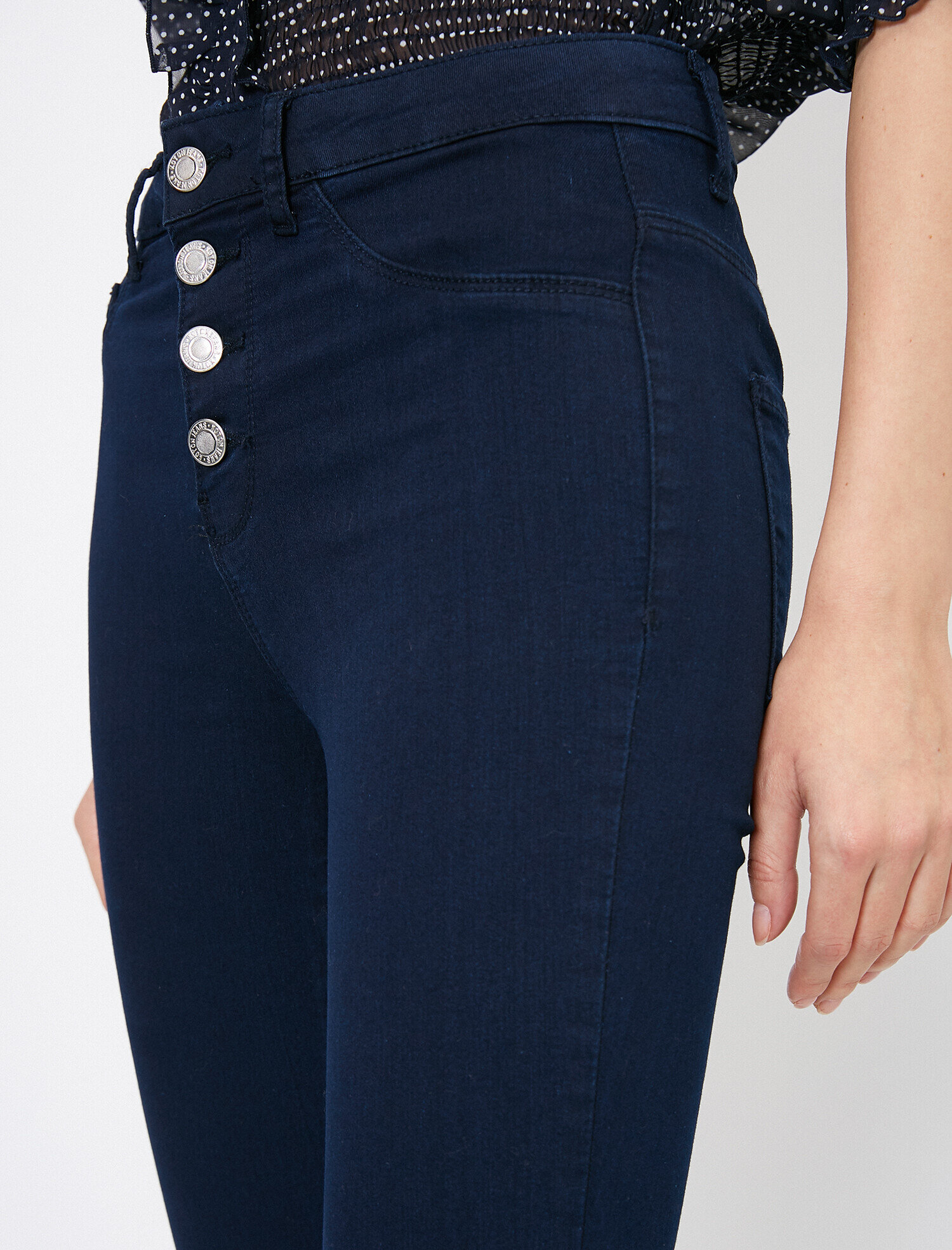   Carmen Jean - Yüksek Bel Dar Kesim Dar Paça Pantolon