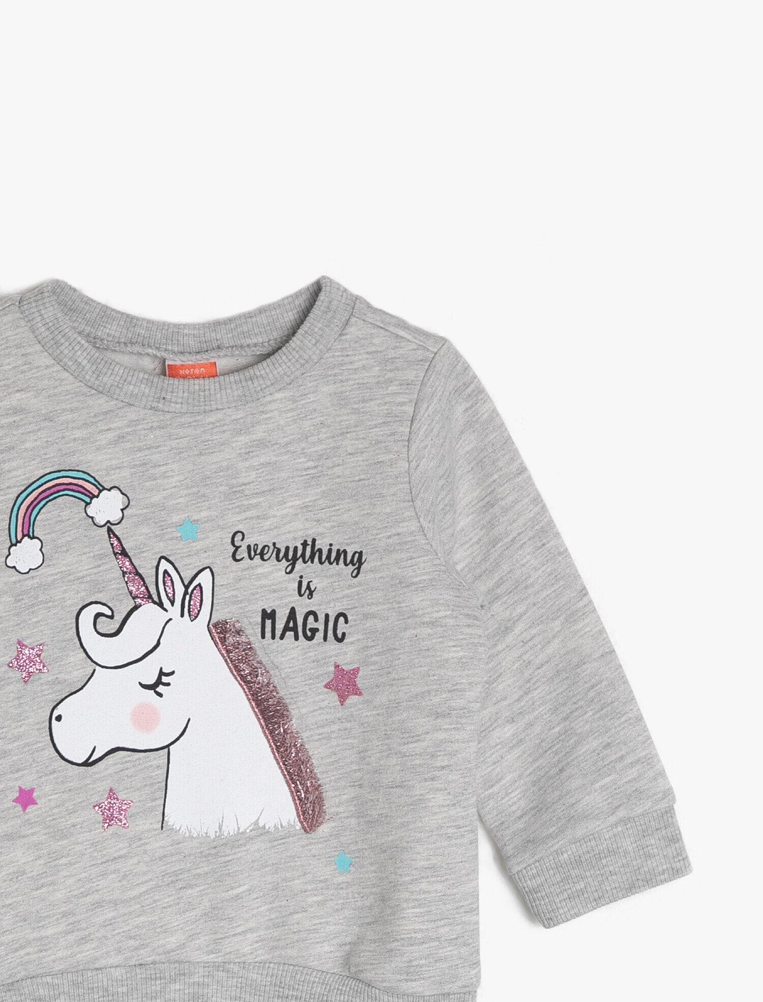Kız Bebek Baskılı Sweatshirt Uzun Kollu
