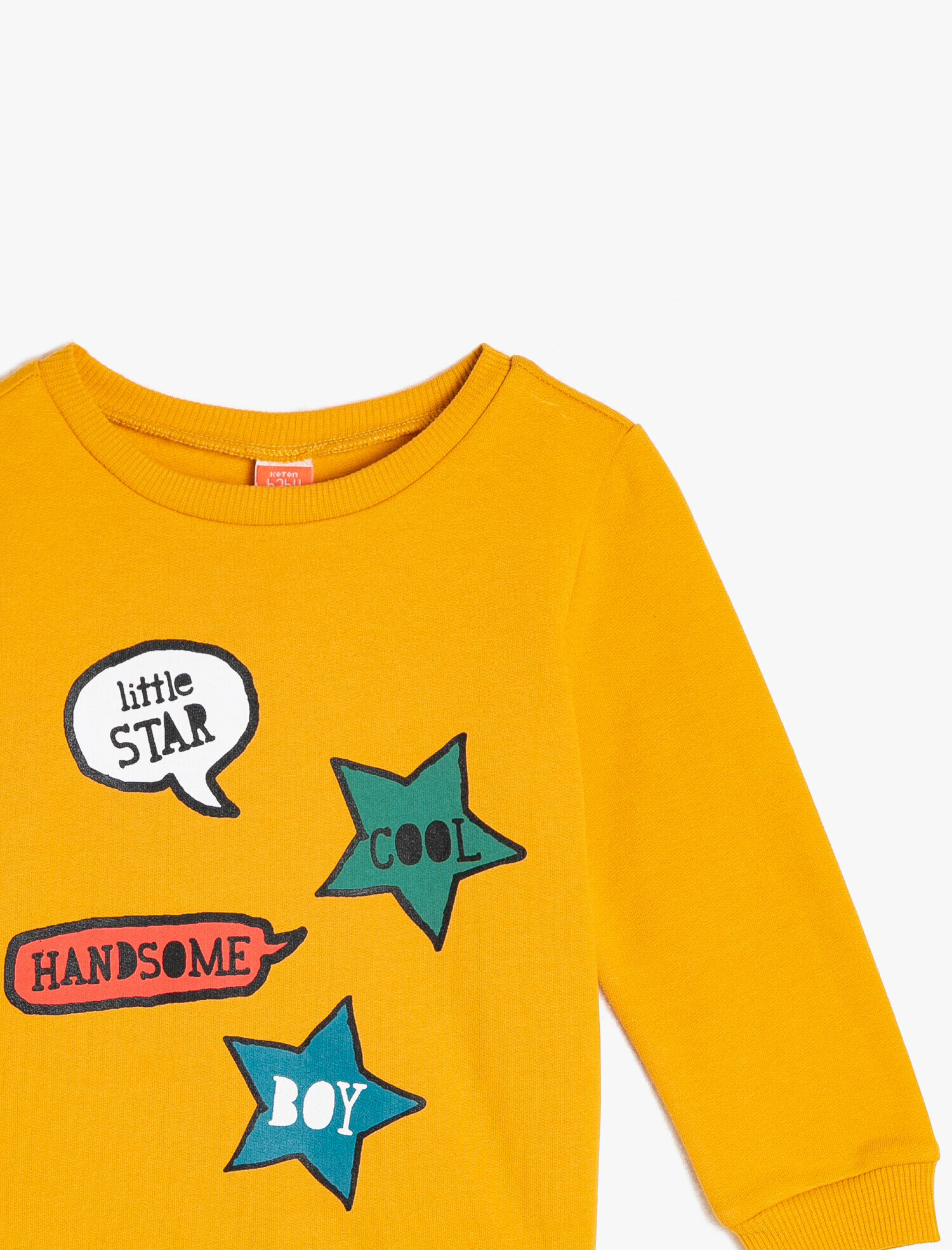  Erkek Bebek Yazılı Baskılı Sweatshirt