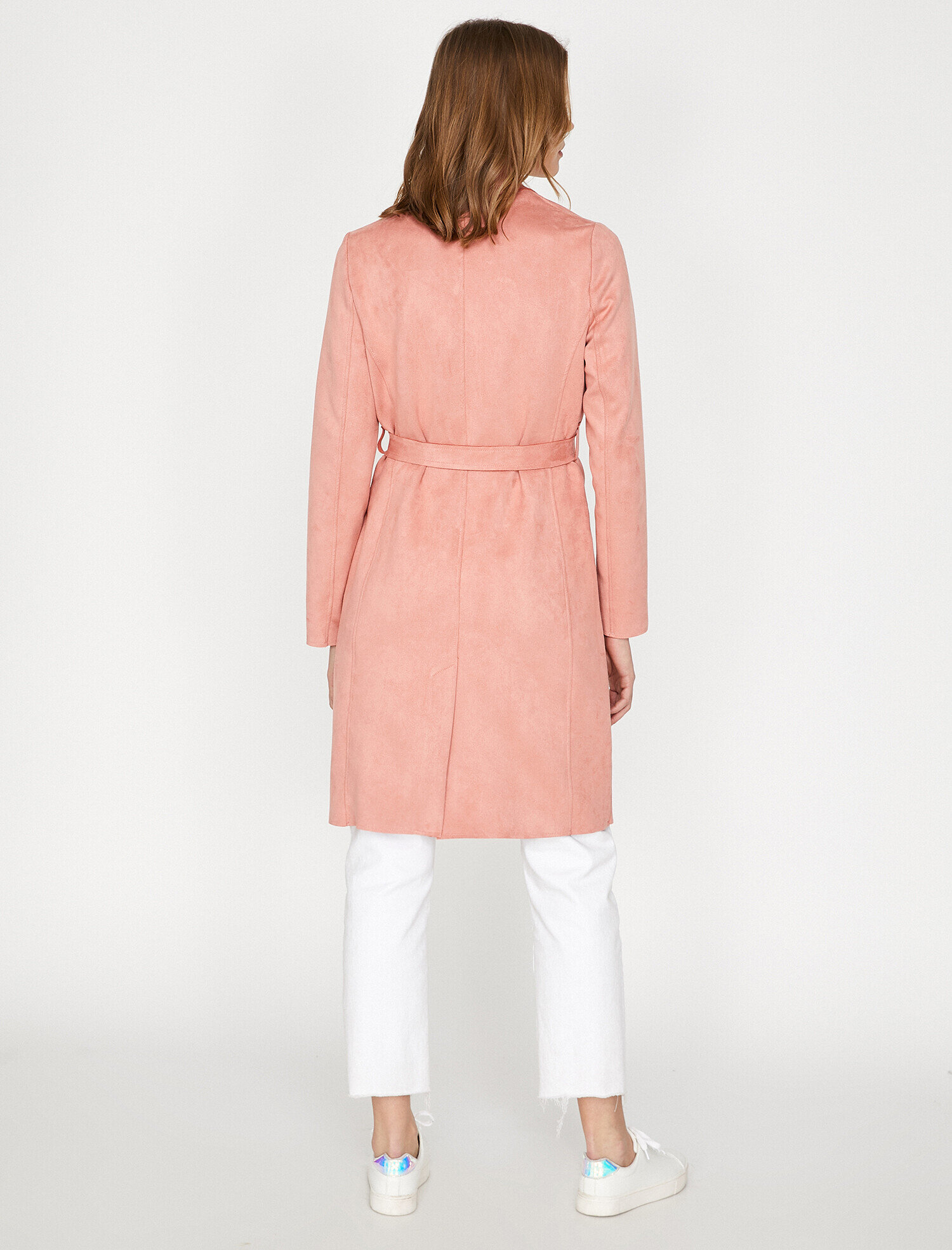   Süet Görünümlü Trençkot