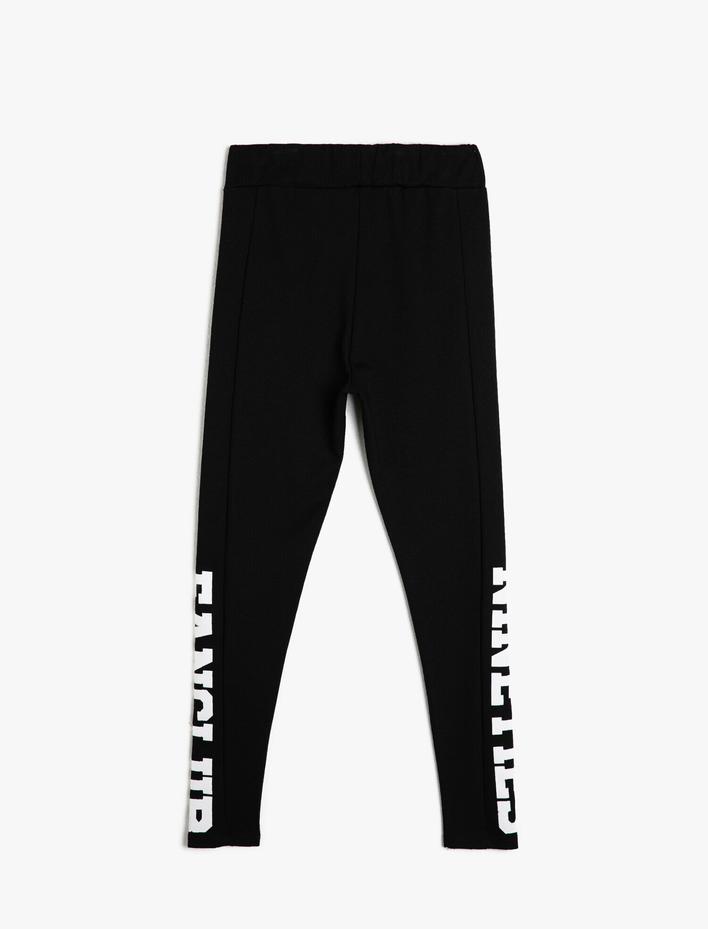  Normal Bel Yazılı Baskılı Tayt