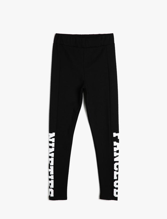  Normal Bel Yazılı Baskılı Tayt