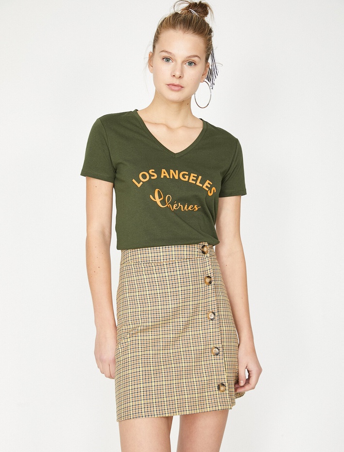  Yazılı Baskılı Tişört