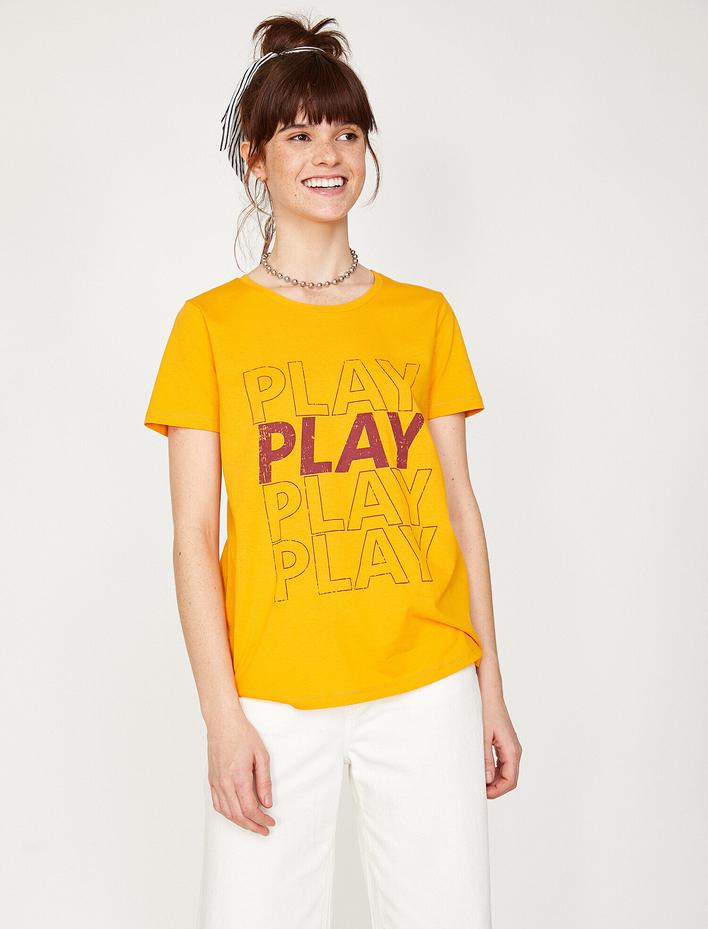  Yazılı Baskılı Tişört