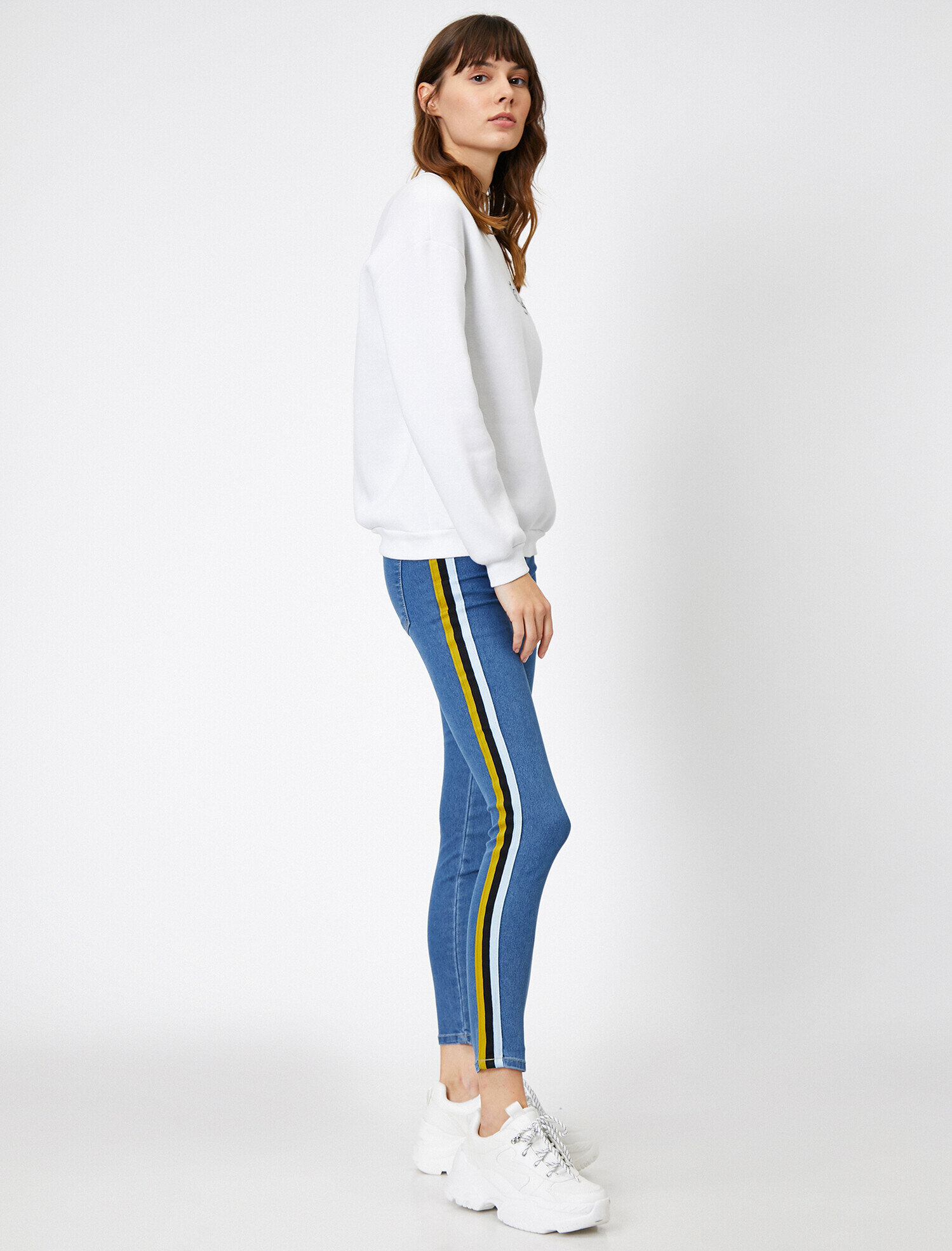   Carmen Jean - Yüksek Bel Dar Kesim Dar Paça Pantolon