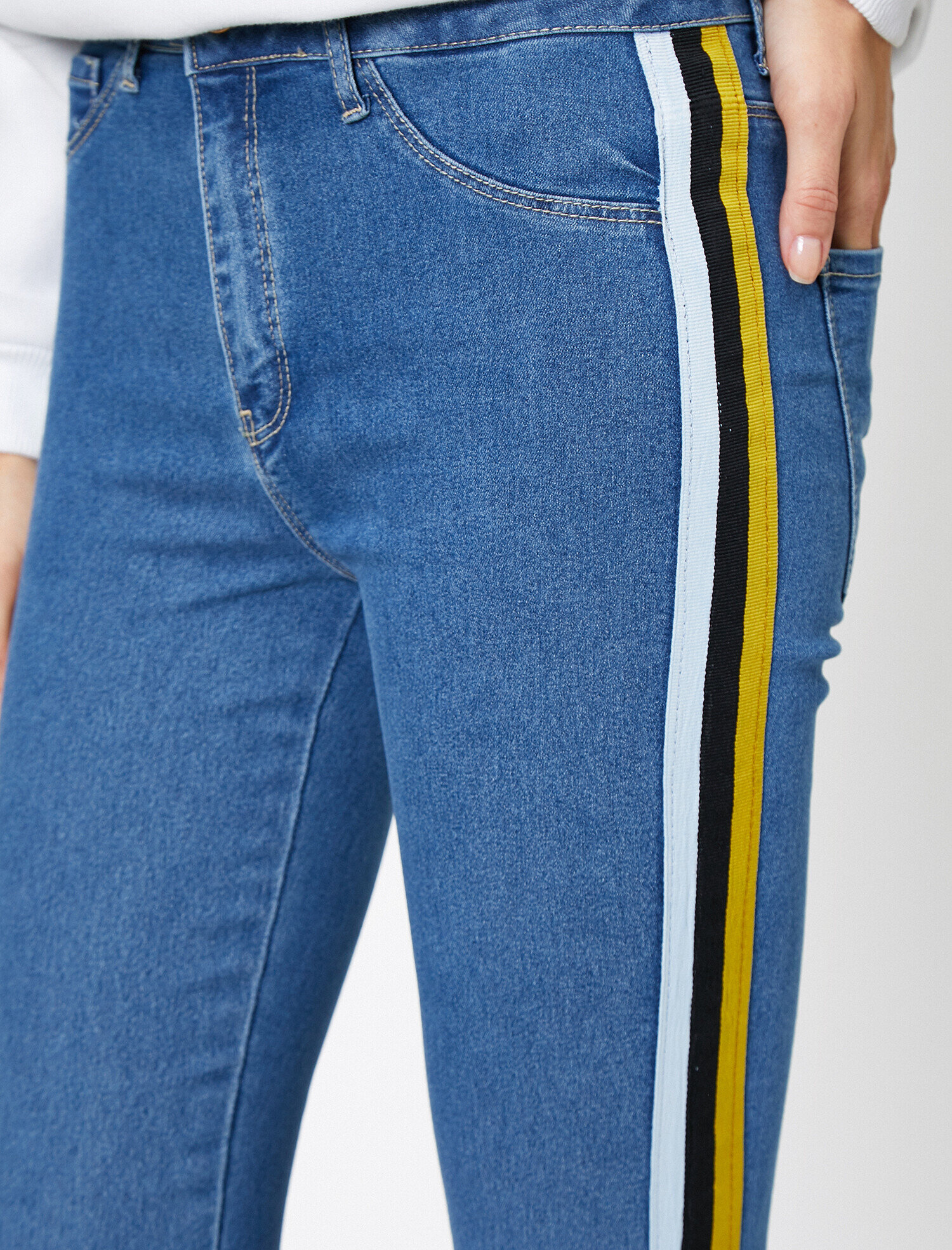   Carmen Jean - Yüksek Bel Dar Kesim Dar Paça Pantolon