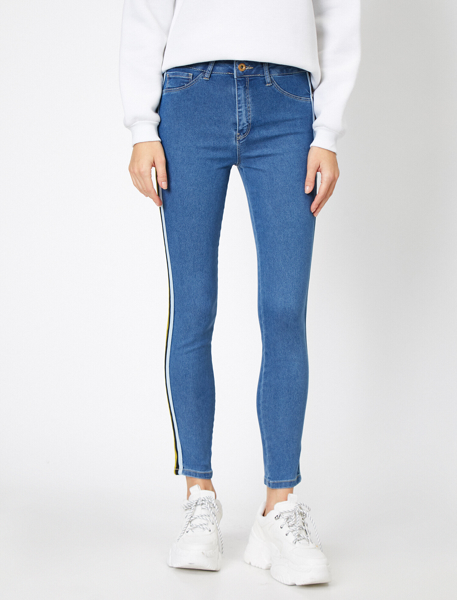   Carmen Jean - Yüksek Bel Dar Kesim Dar Paça Pantolon