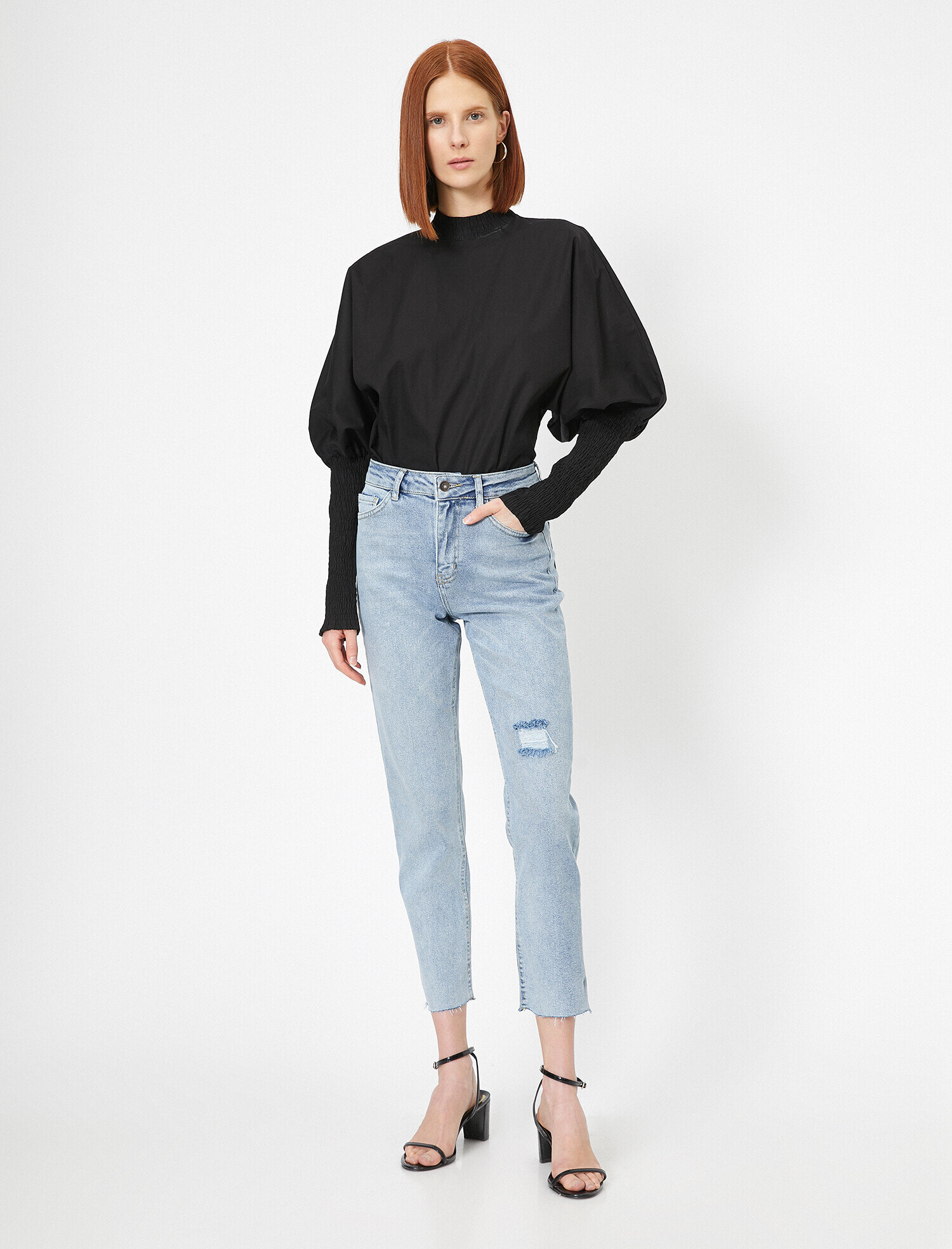   Eve Slim Jean - Yüksek Bel Normal Kesim Hafif Düz Paça Straight Jean Pantolon