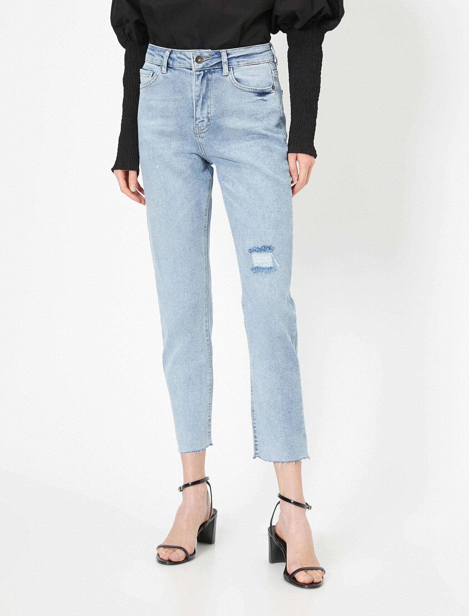   Eve Slim Jean - Yüksek Bel Normal Kesim Hafif Düz Paça Straight Jean Pantolon