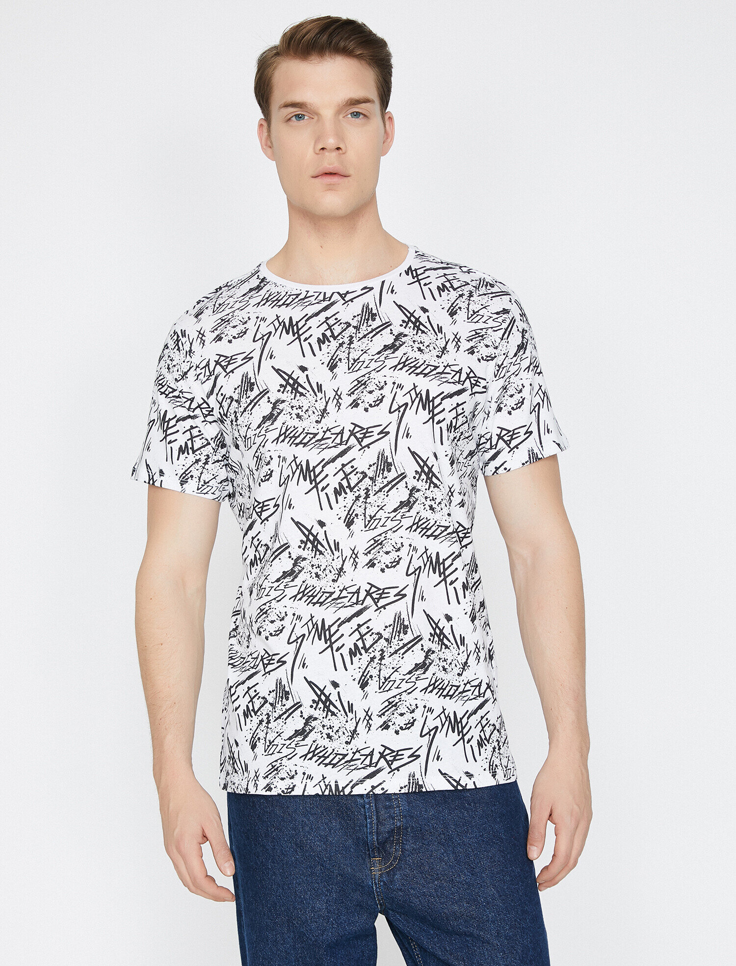   Desenli Tişört Kısa Kollu