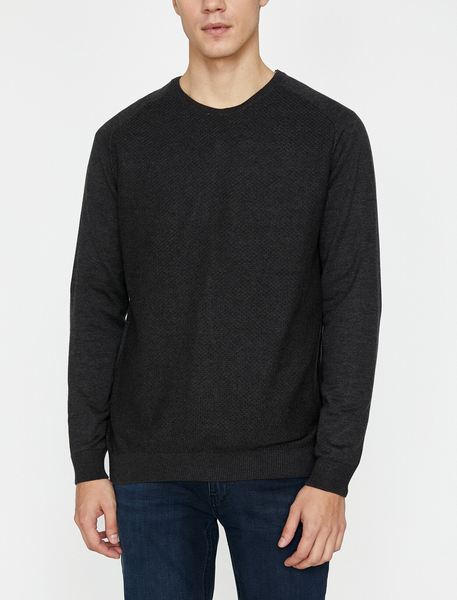   Bisiklet Yaka Triko Kazak