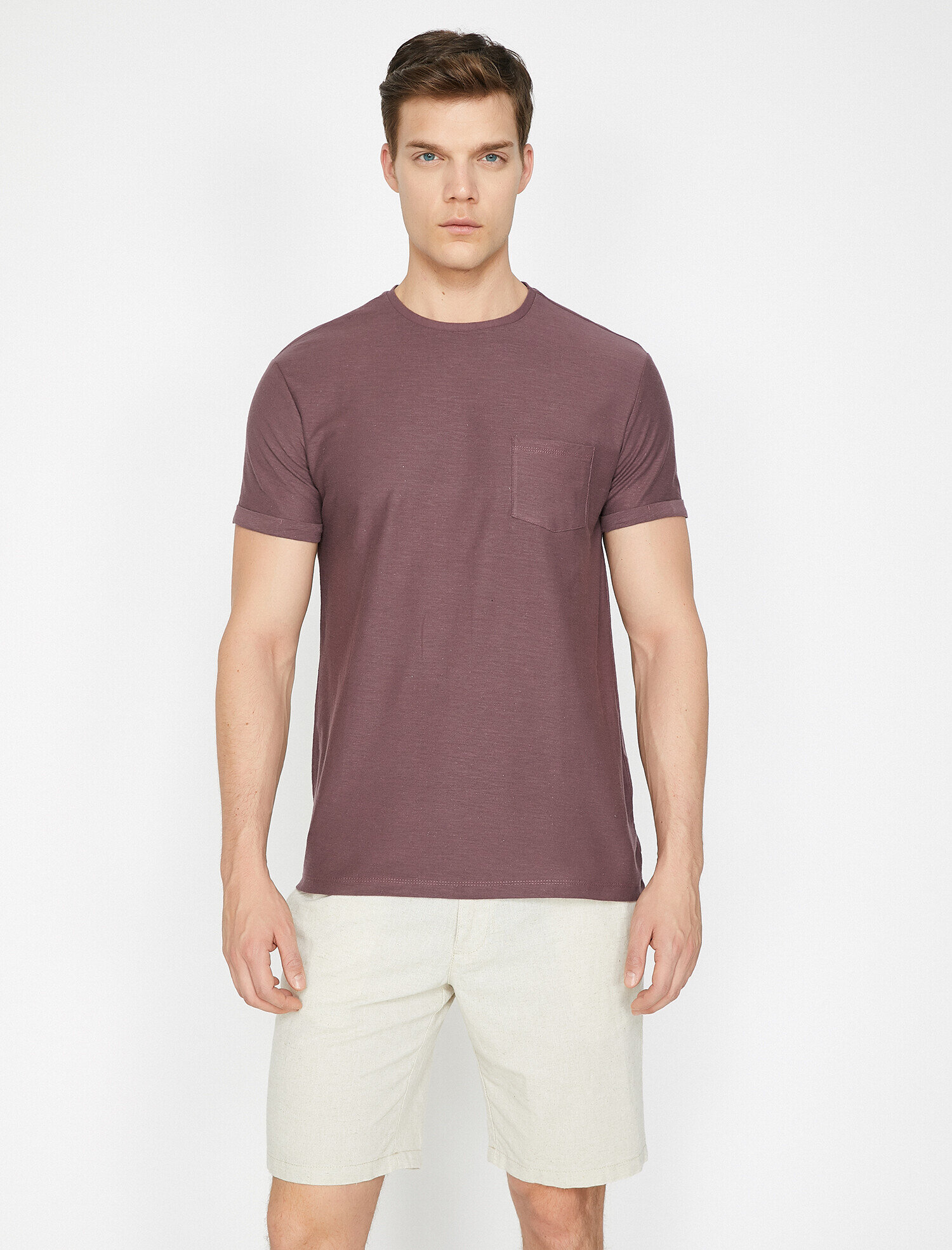   Cep Detaylı Tişört