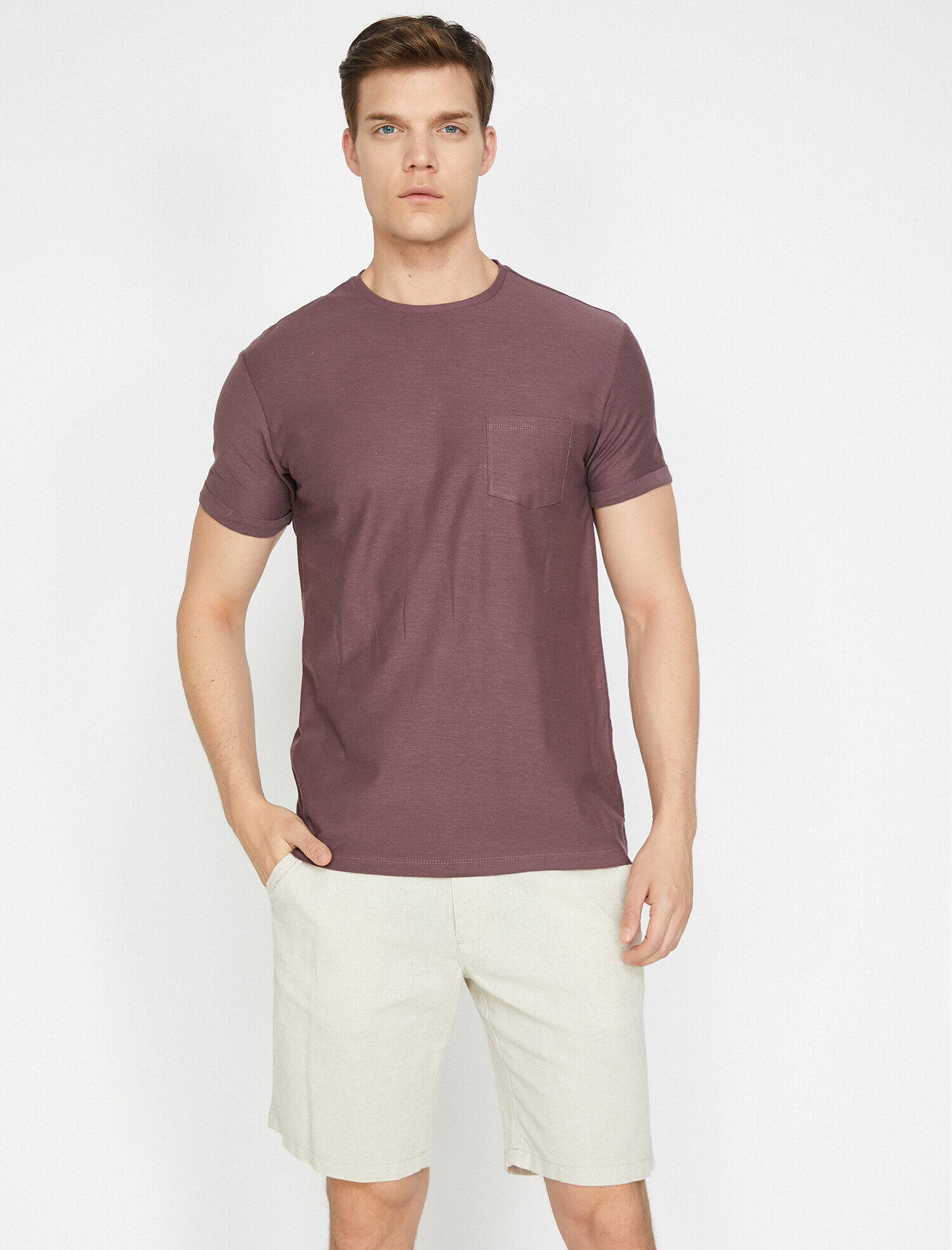   Cep Detaylı Tişört