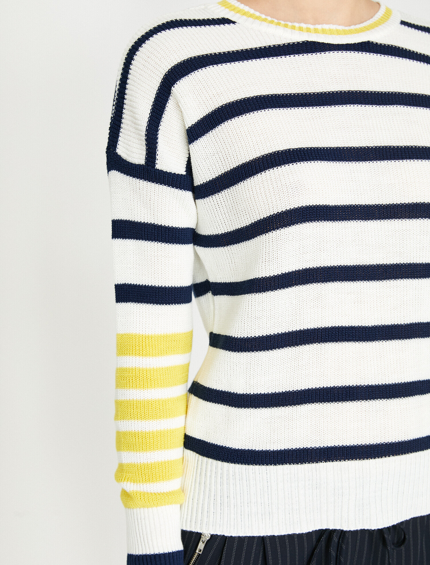   Çizgili Triko Kazak