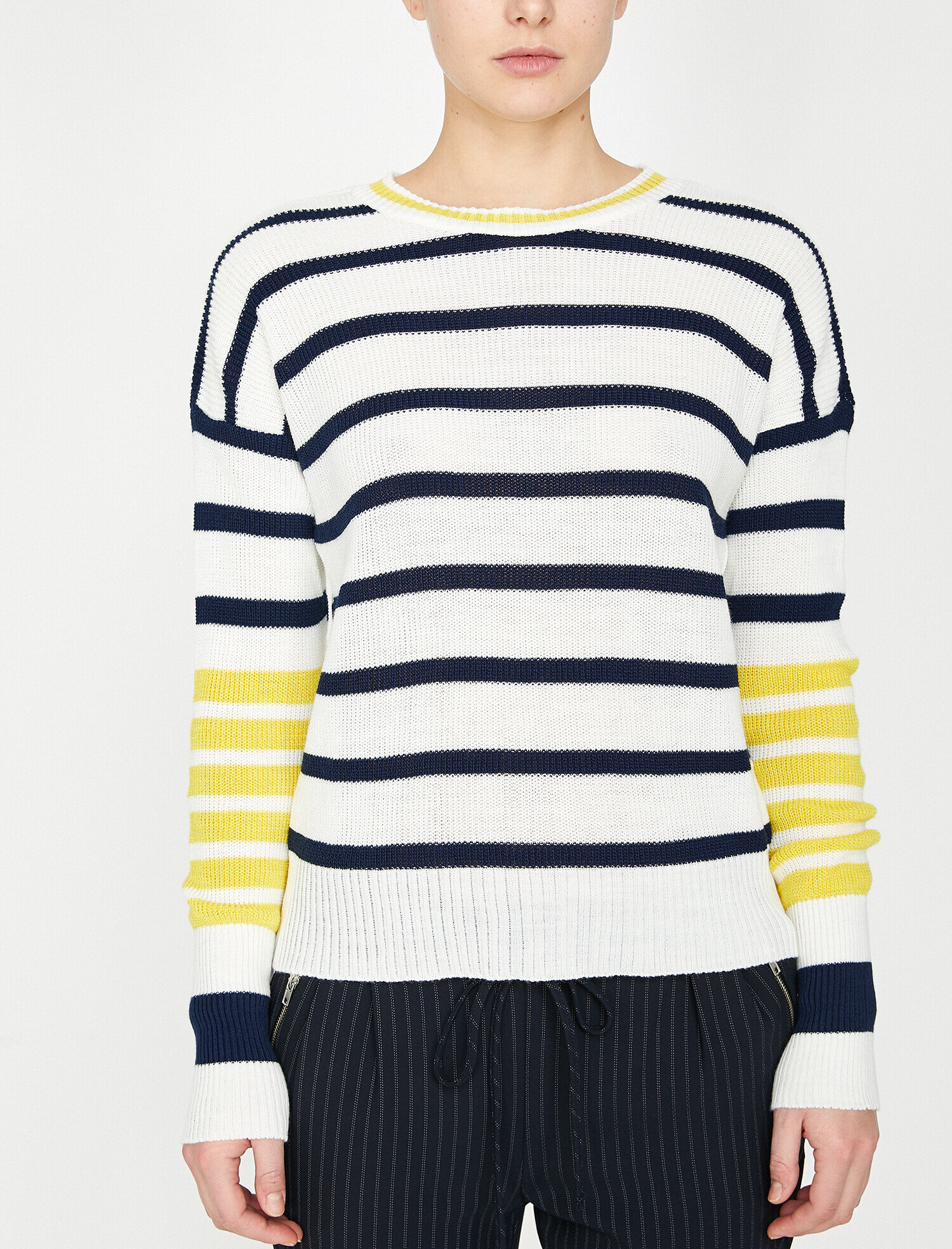   Çizgili Triko Kazak