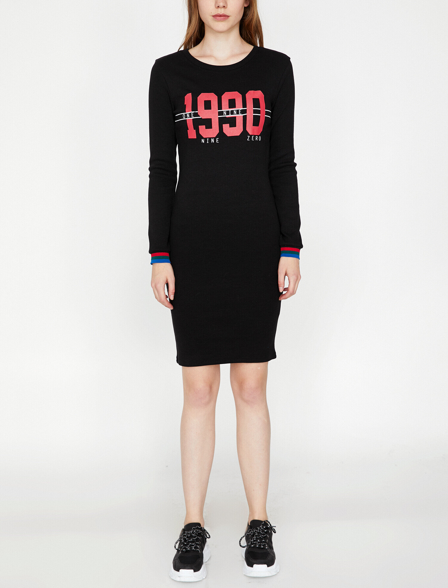   Yazılı Baskılı Elbise