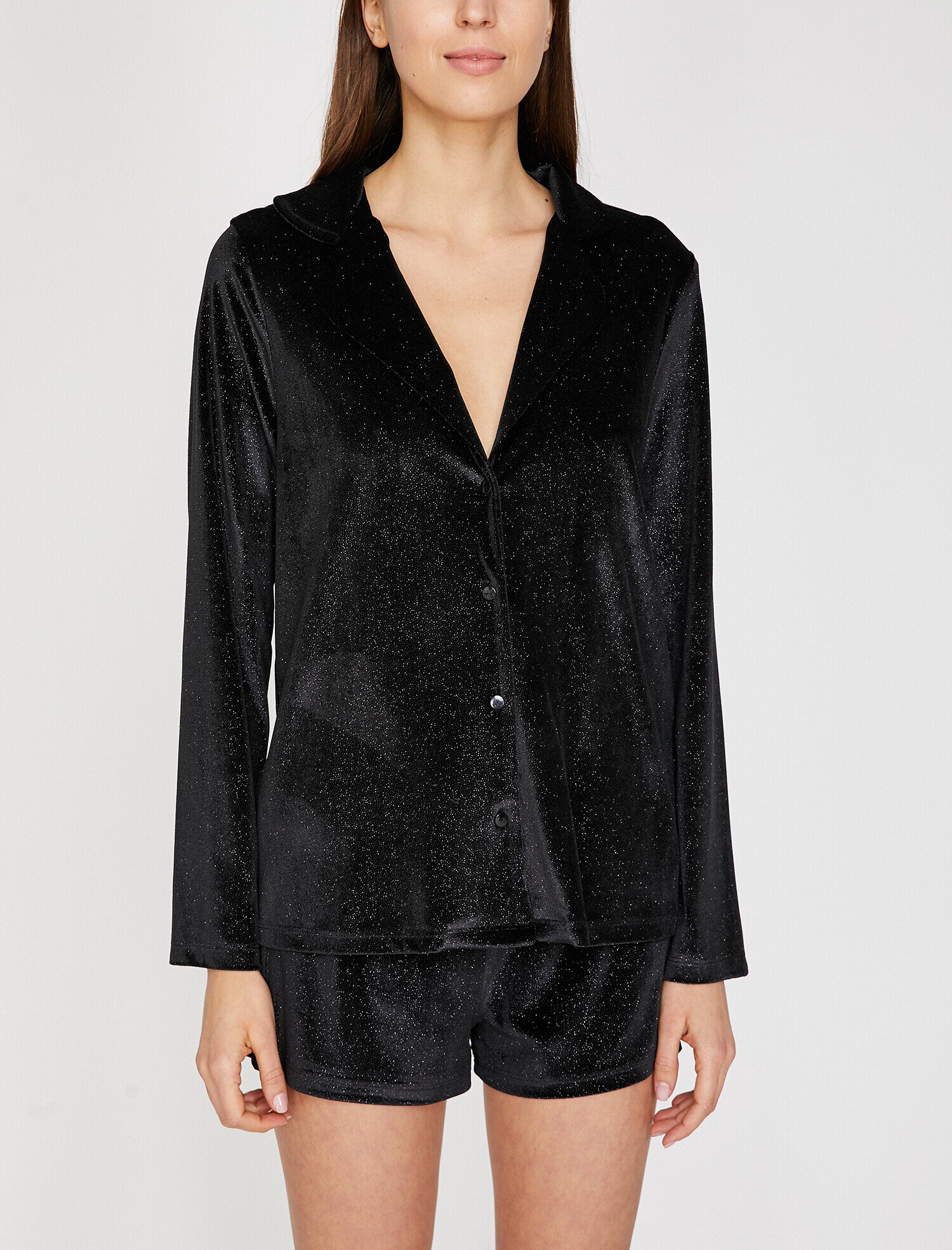 Sim Detaylı Pijama Üstü