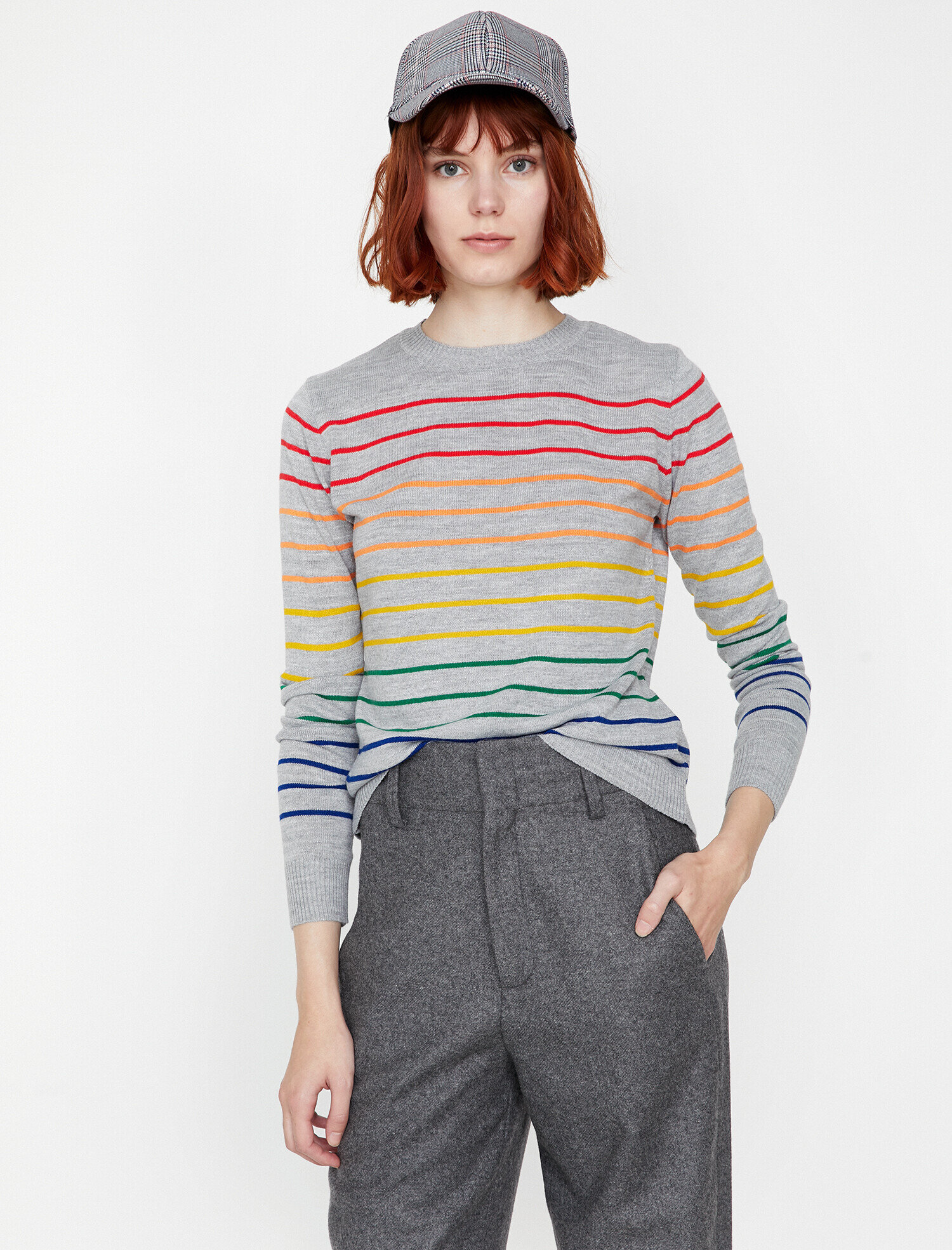   Çizgili Triko Kazak