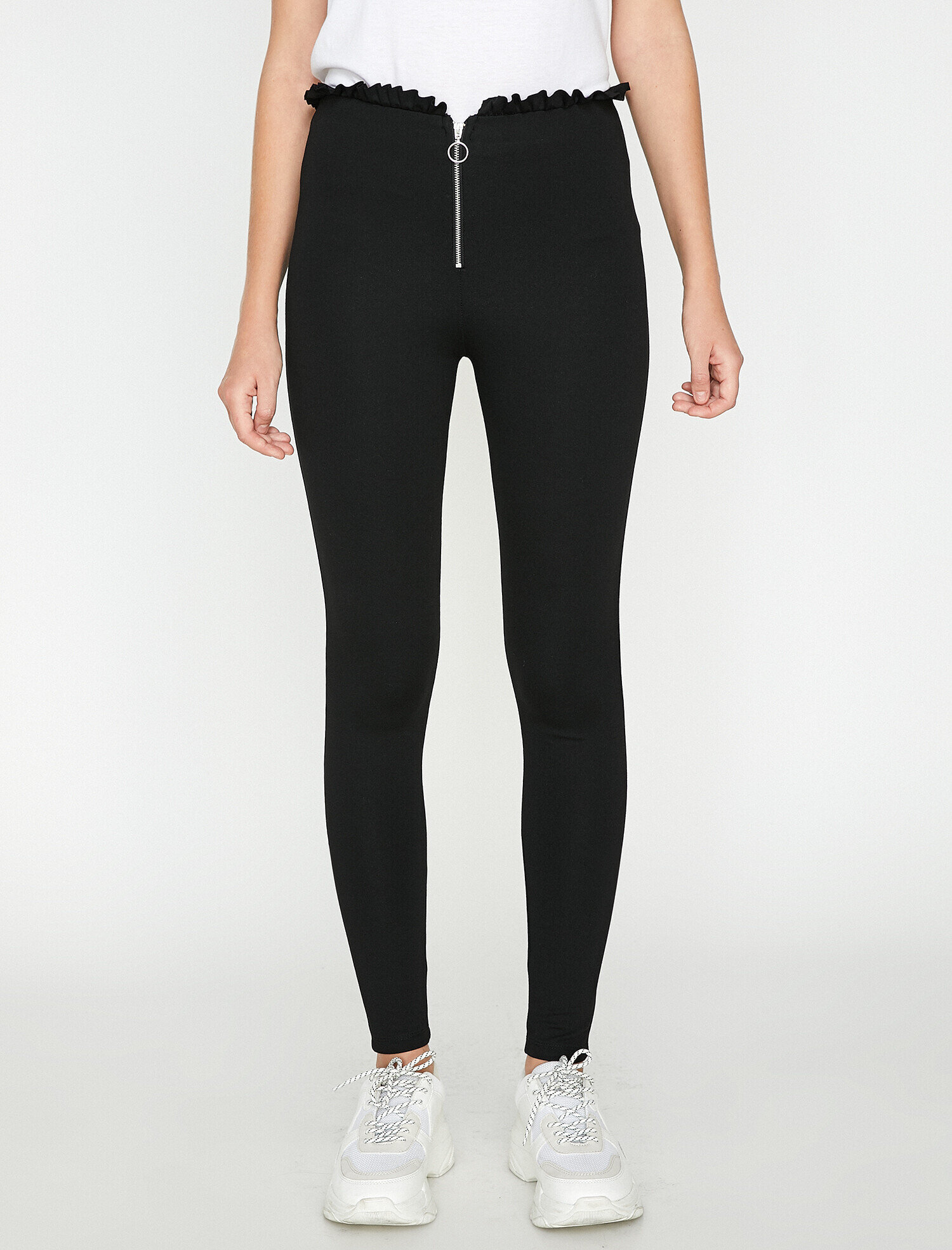   Fermuar Detaylı Tayt