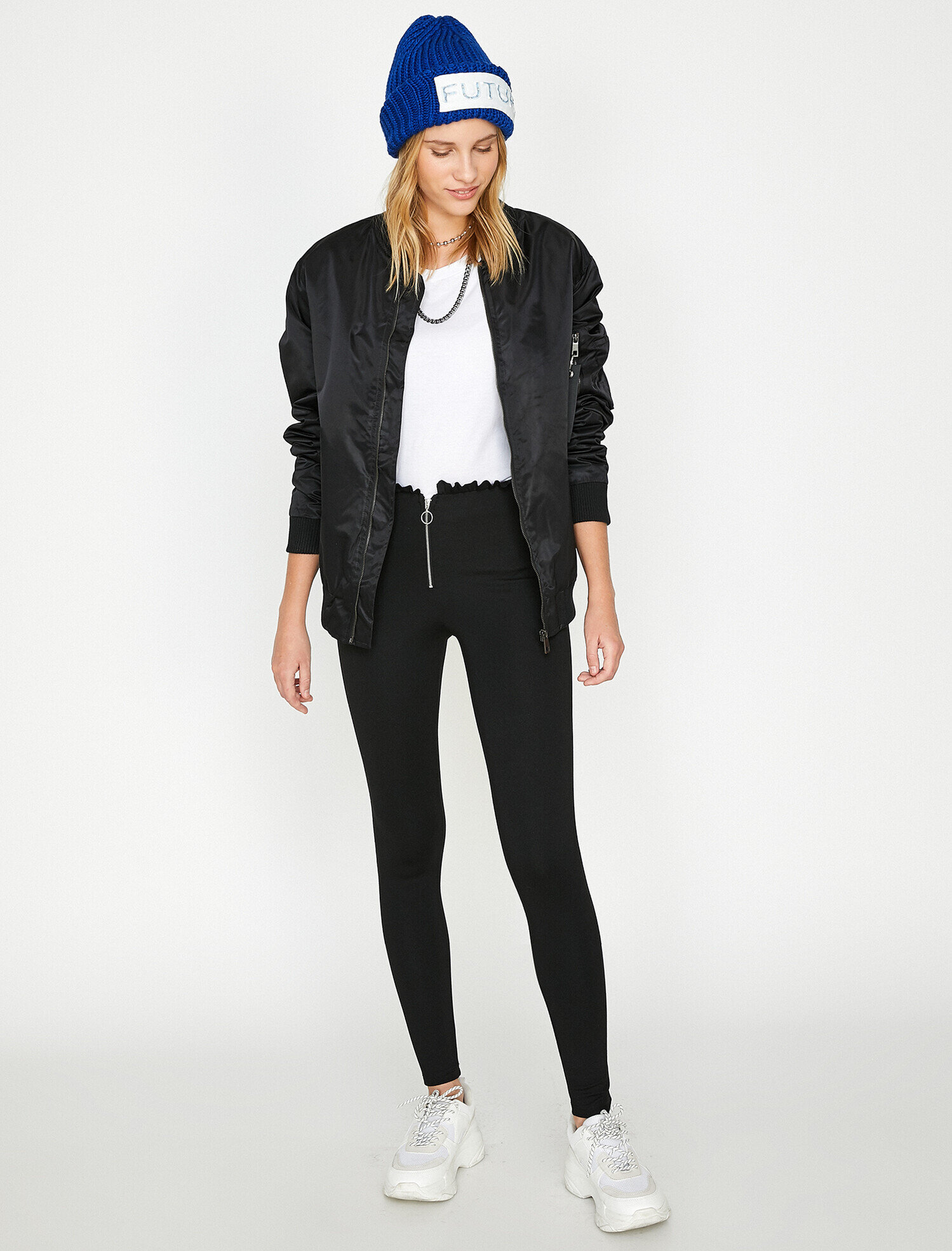   Fermuar Detaylı Tayt