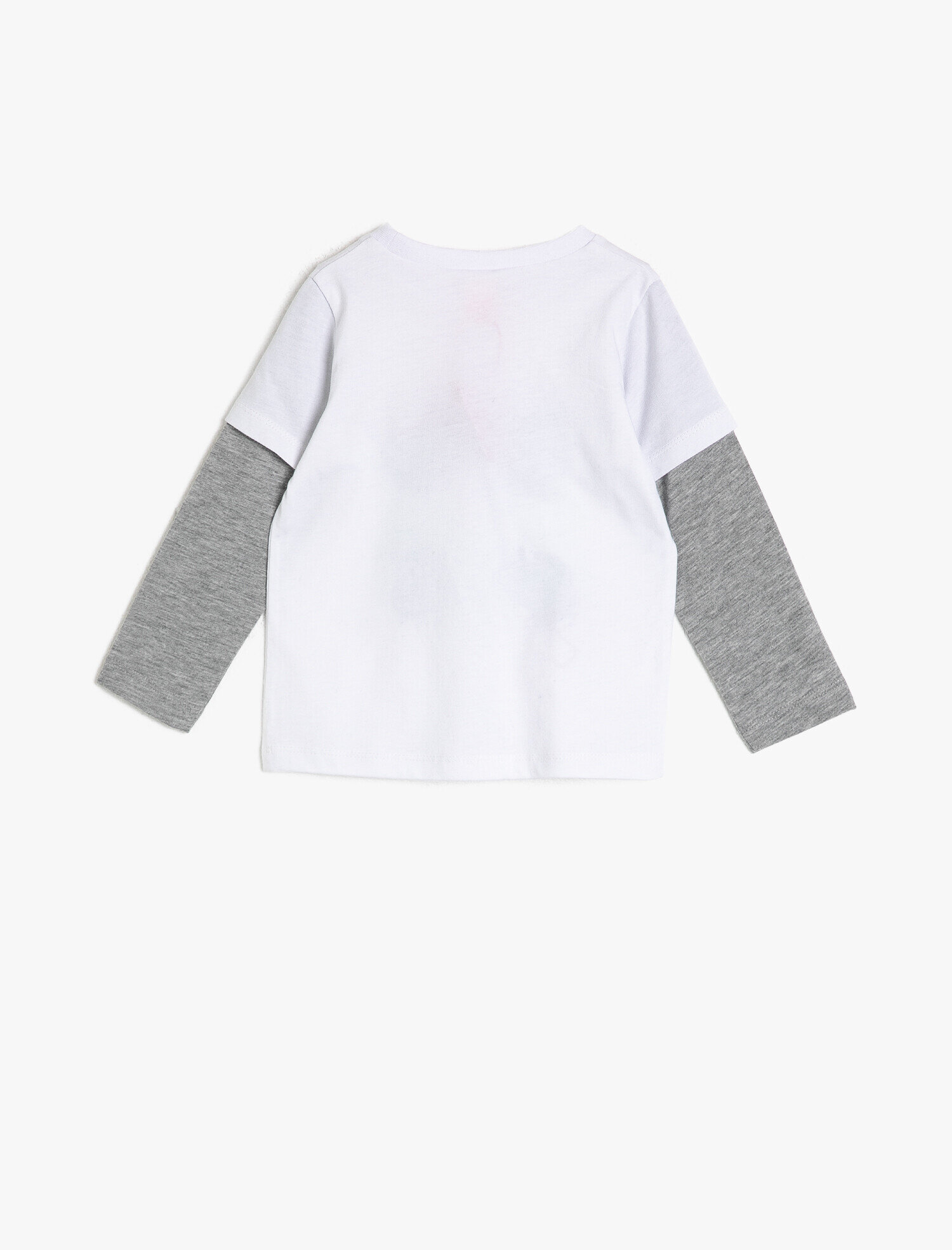  Erkek Bebek Dinozor Baskılı Tişört Uzun Kollu