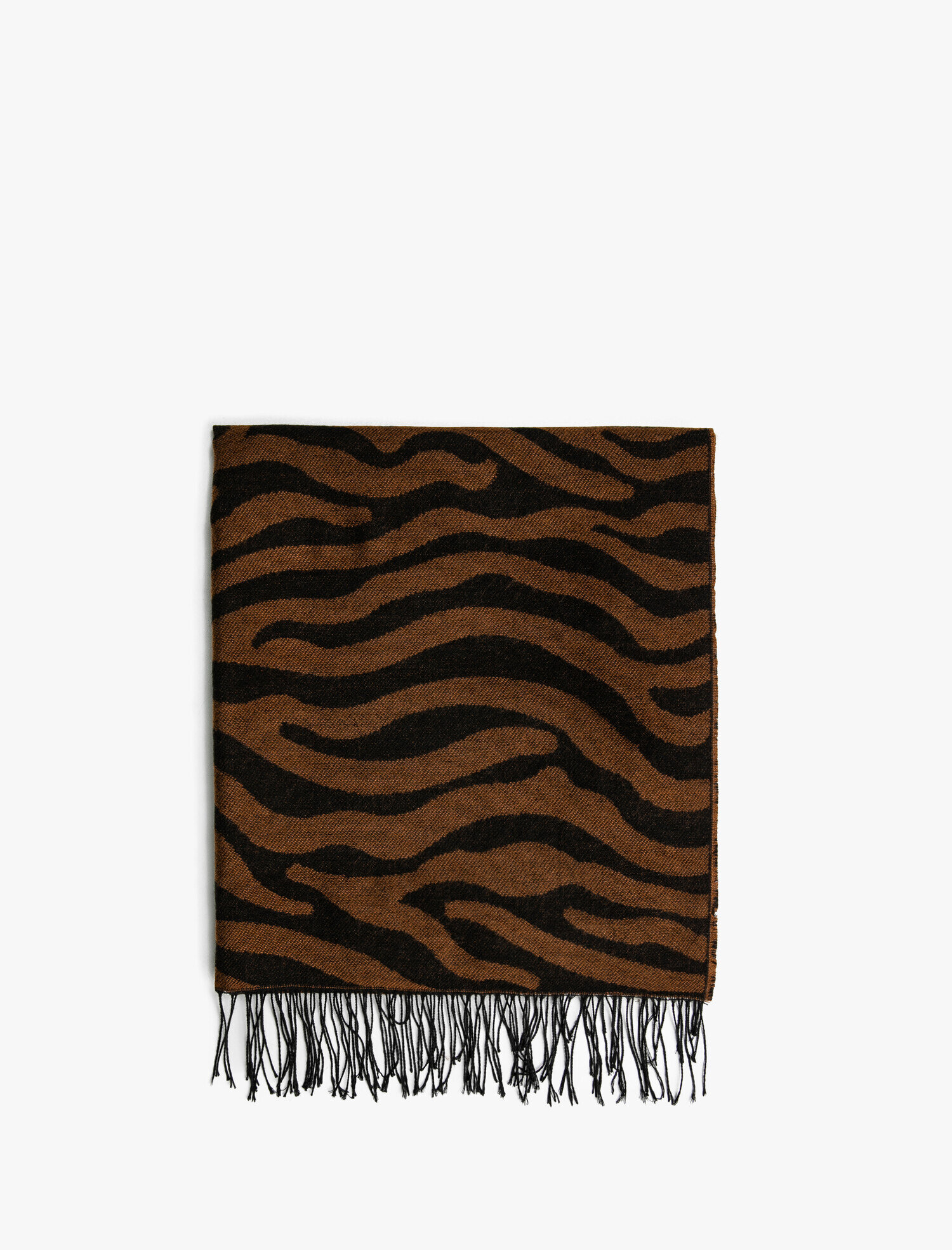  Kadın Desenli Püsküllü Atkı