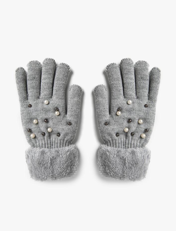 Kadın İnci Detaylı Eldiven