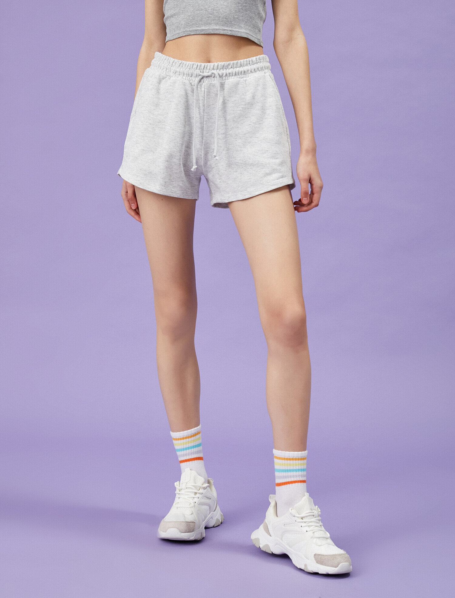   Cepli Şort Pamuklu Belden Bağlamalı