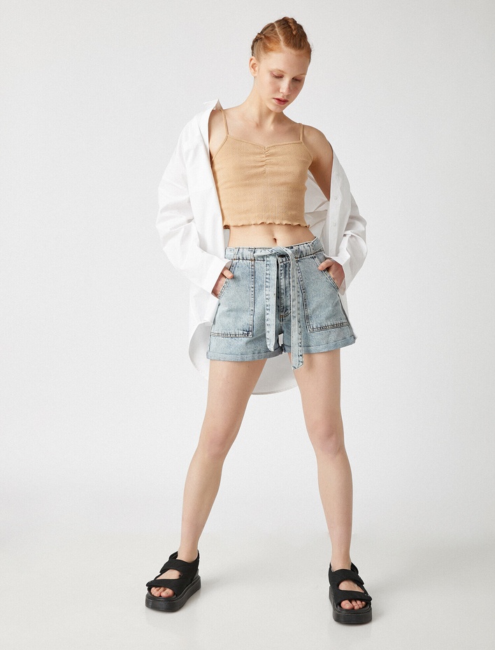  Crop Atlet Pamuklu Tanktop