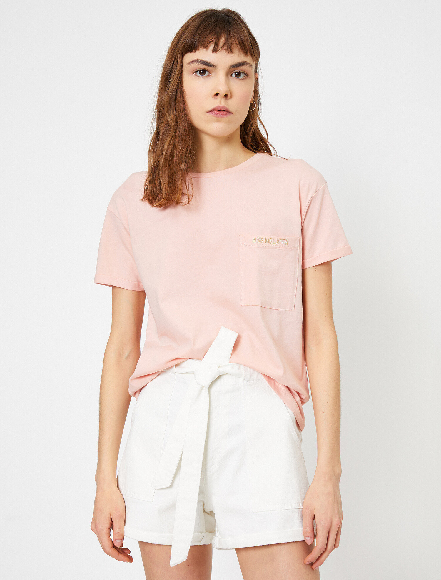   Cep Detaylı Tişört