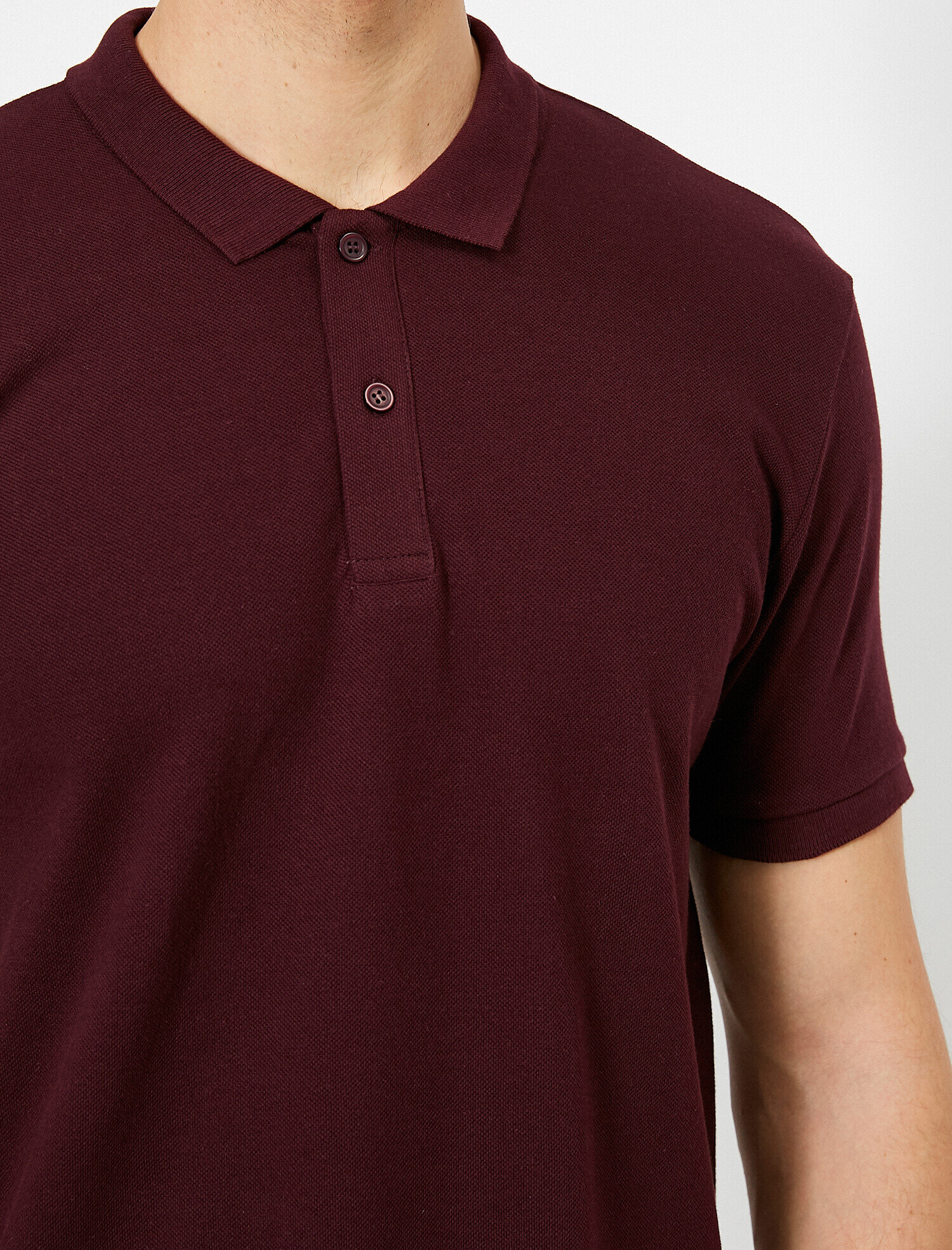   Polo Yaka Kısa Kollu Slim Fit Basic Tişört