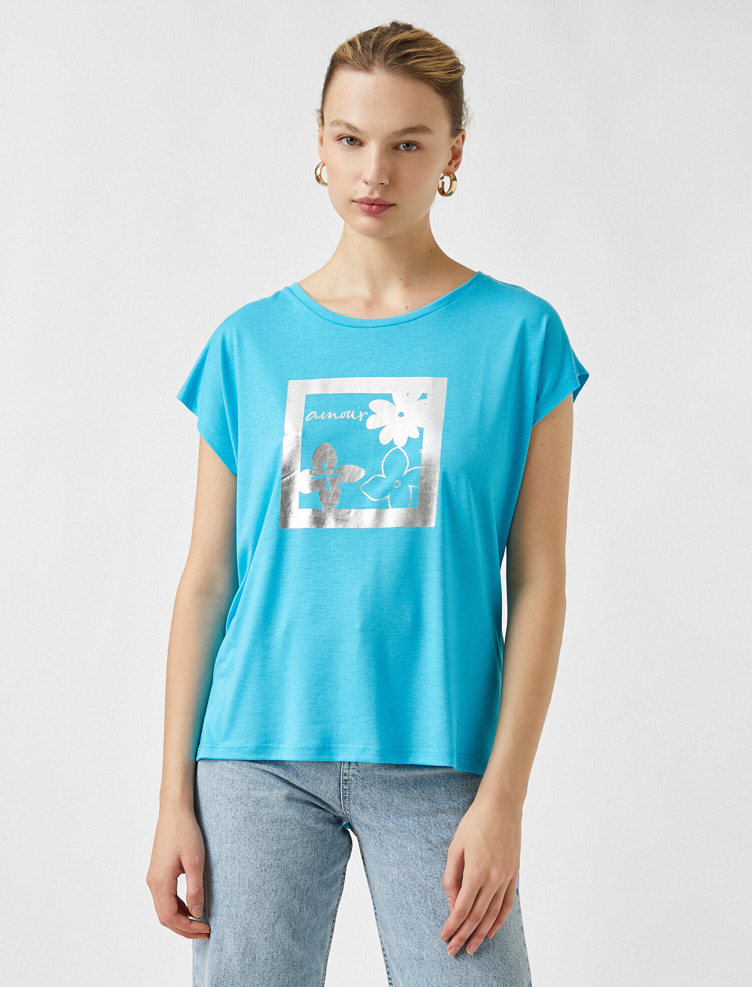   Kısa Kollu Baskılı Tişört