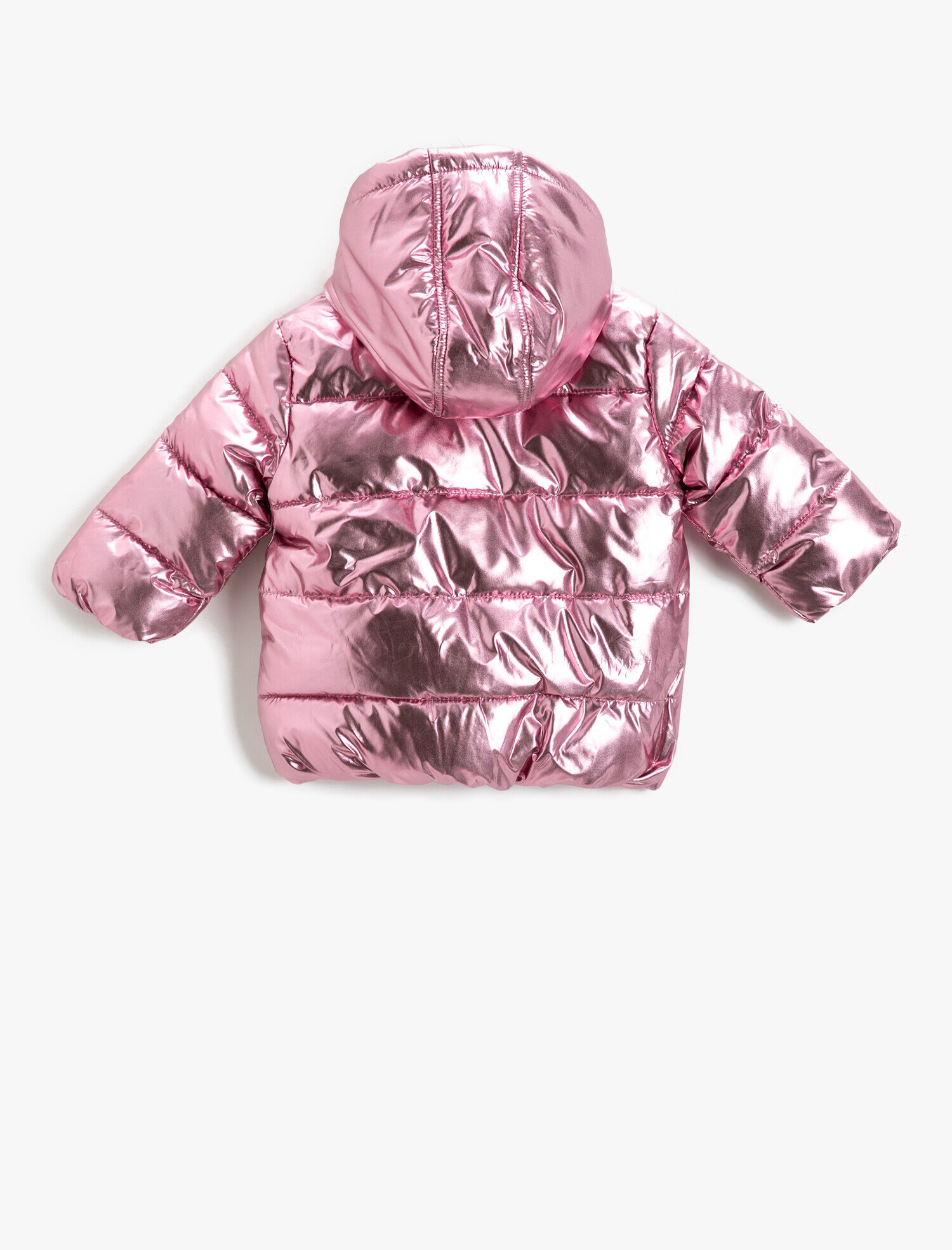  Kız Bebek Kapüşonlu Holografik Mont
