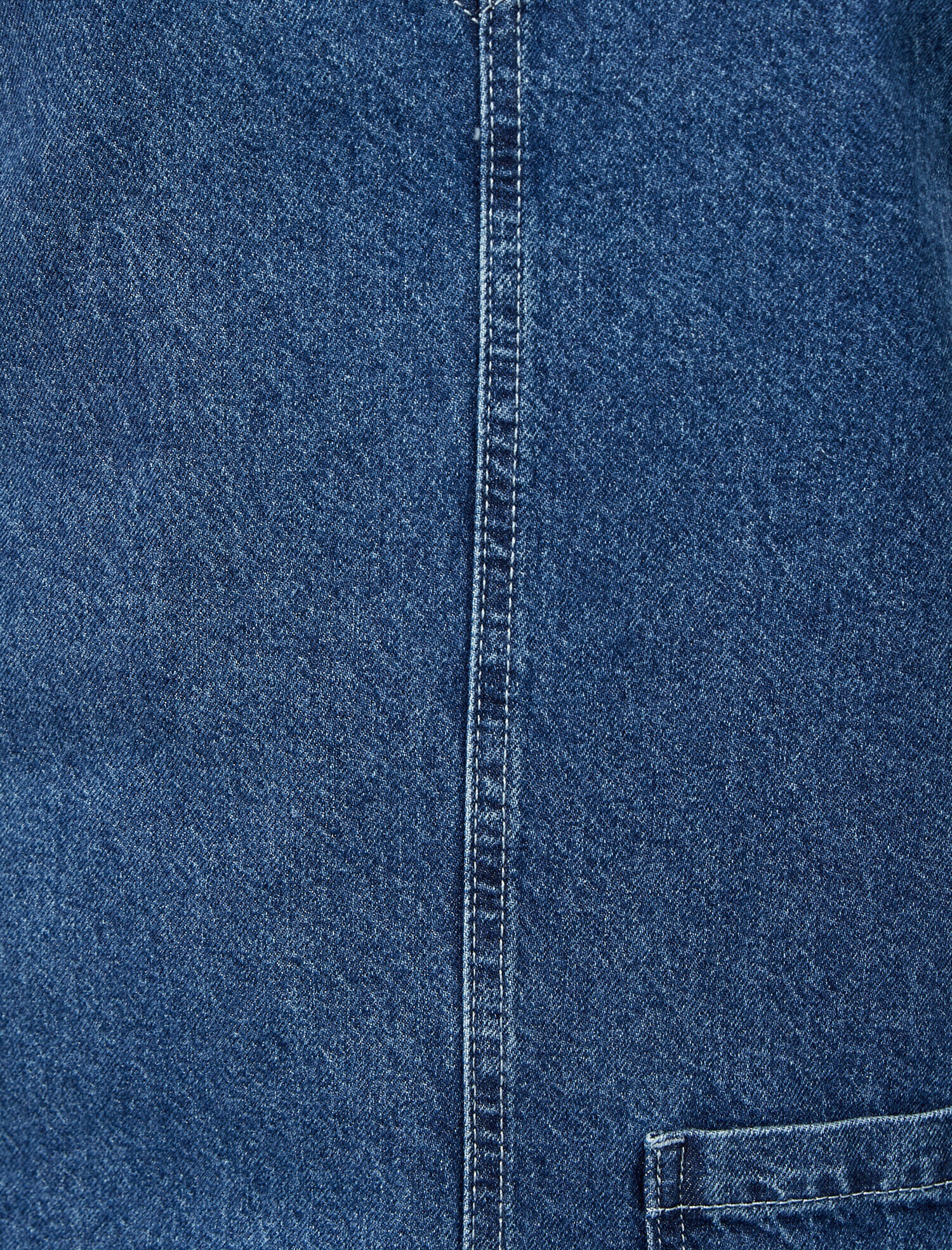   Cep Detaylı Jean Elbise