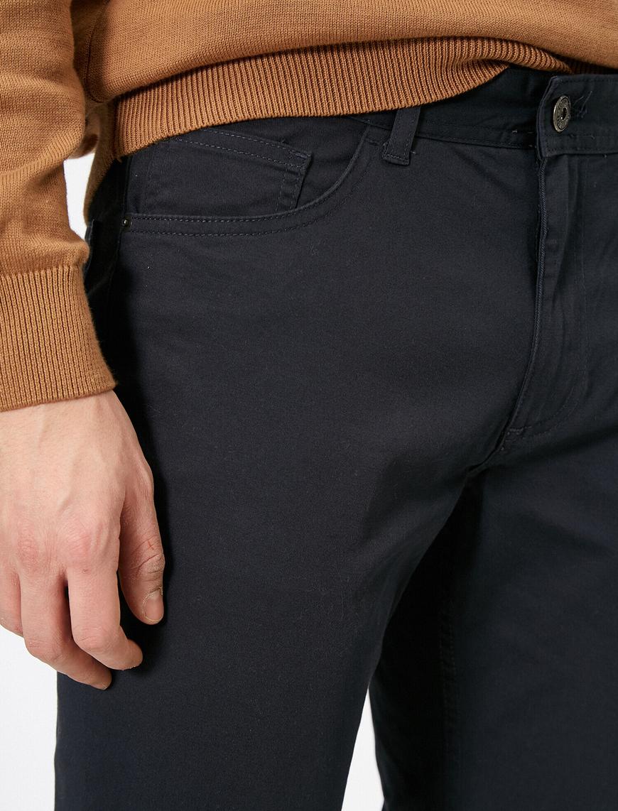   Cep Detaylı Dar Kesim Pantolon