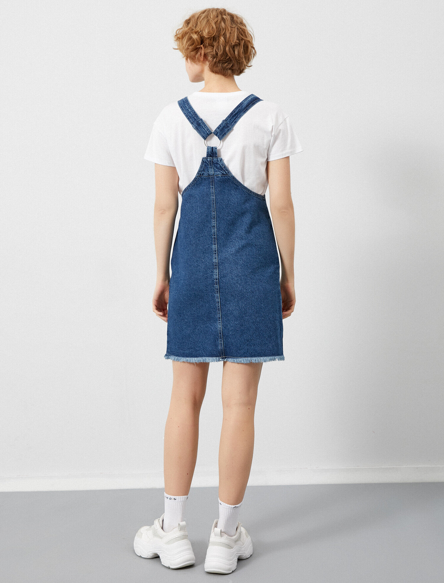   Cep Detaylı Jean Elbise