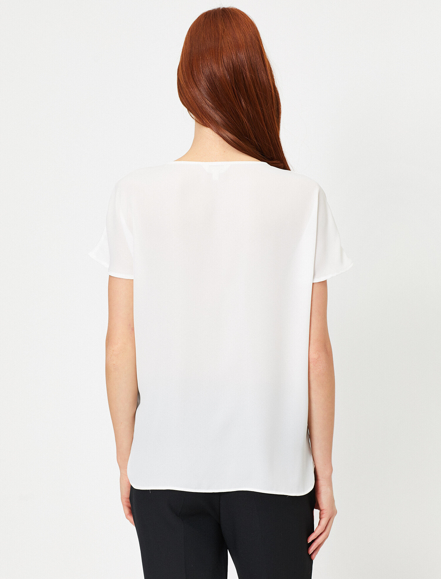   Kısa Kollu V Yaka Bluz