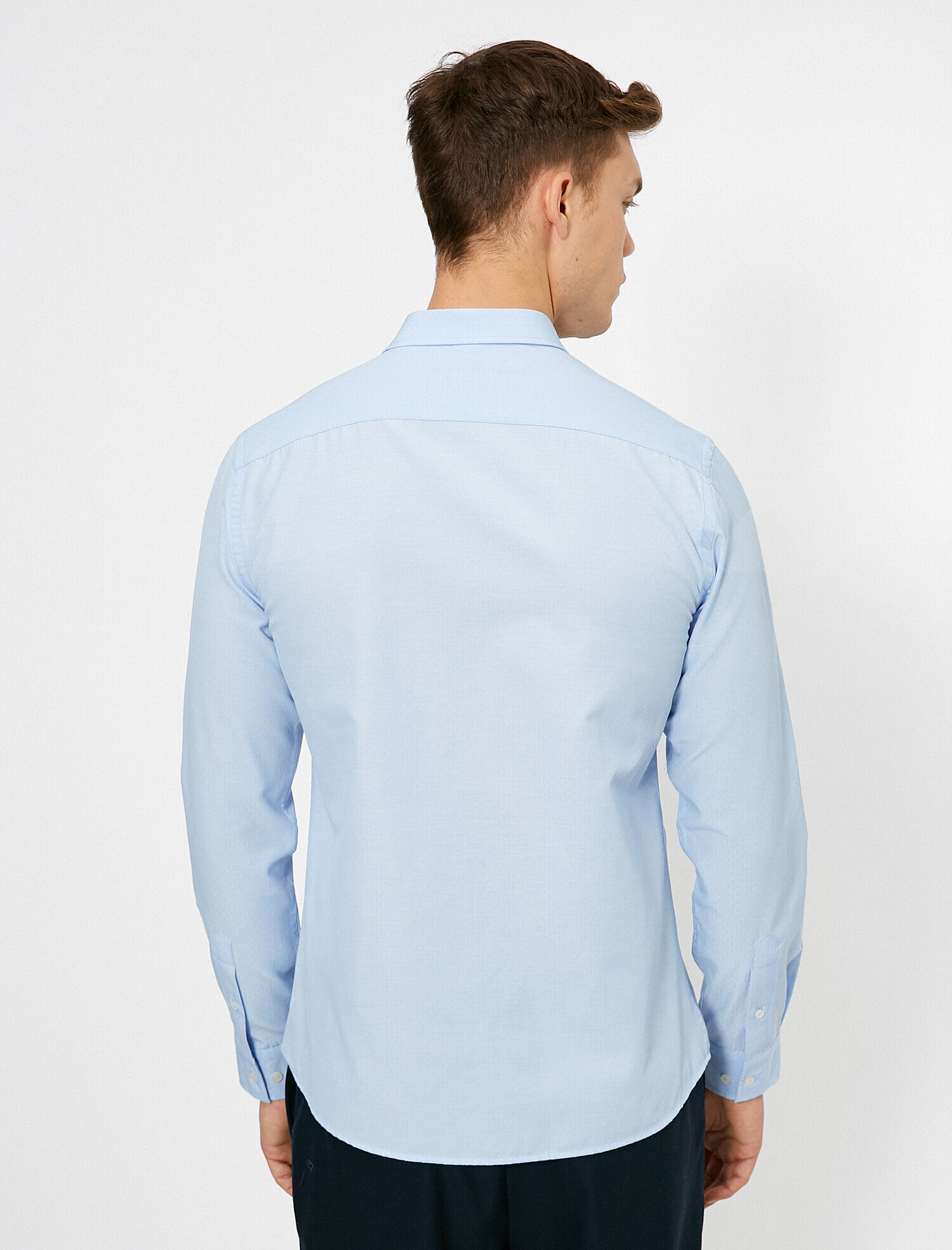   Klasik Yaka Uzun Kollu Slim Fit Smart Gömlek Non Iron