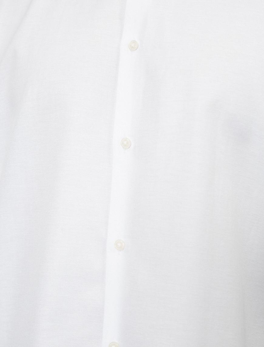   Düğmeli Yaka Uzun Kollu Regular Fit Smart Gömlek Non Iron